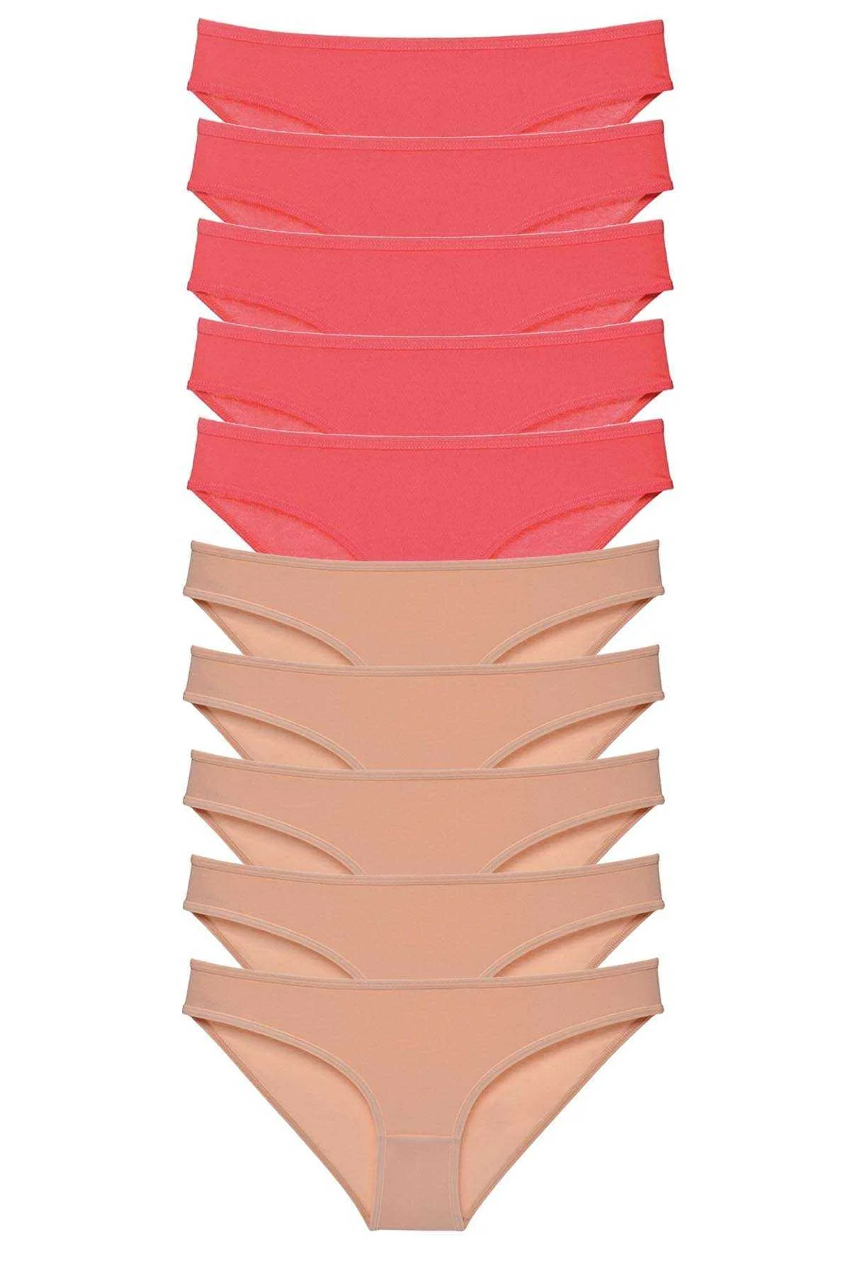 10 adet Süper Eko Set Likralı Kadın Slip Külot Fuşya Ten - Just Cheap Store Görsel 5