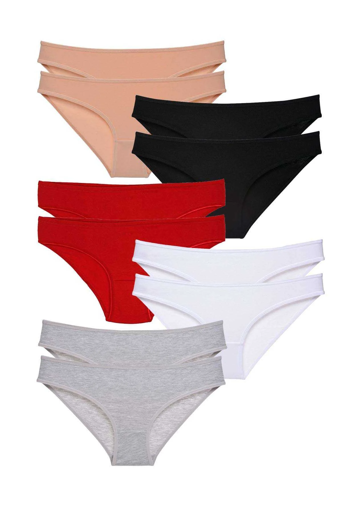 10 adet Eko Set Likralı Kadın Slip Külot Çok Renkli - Just Cheap Store Görsel 2
