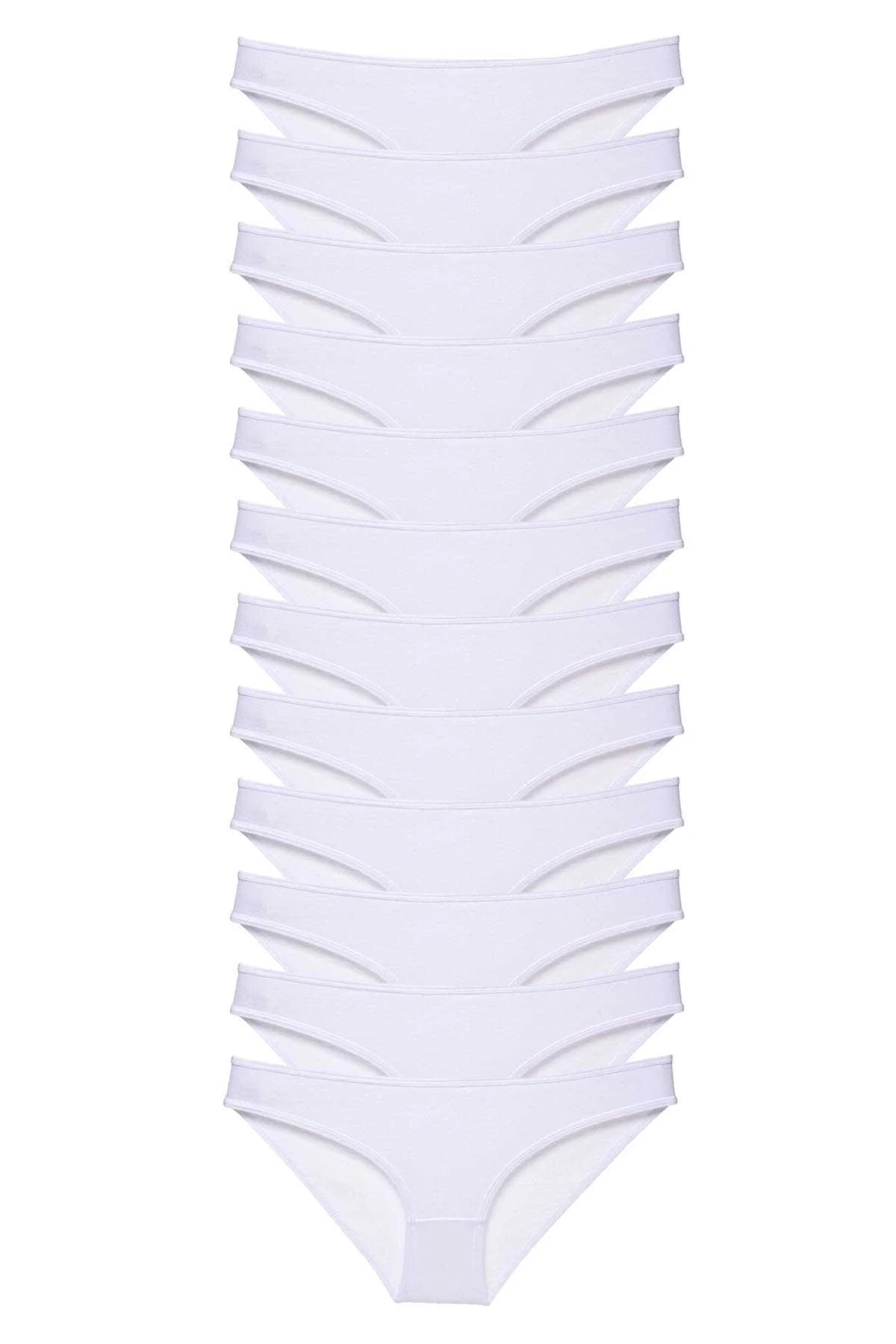 12 adet Süper Eko Set Likralı Kadın Slip Külot Beyaz - Just Cheap Store Görsel 4