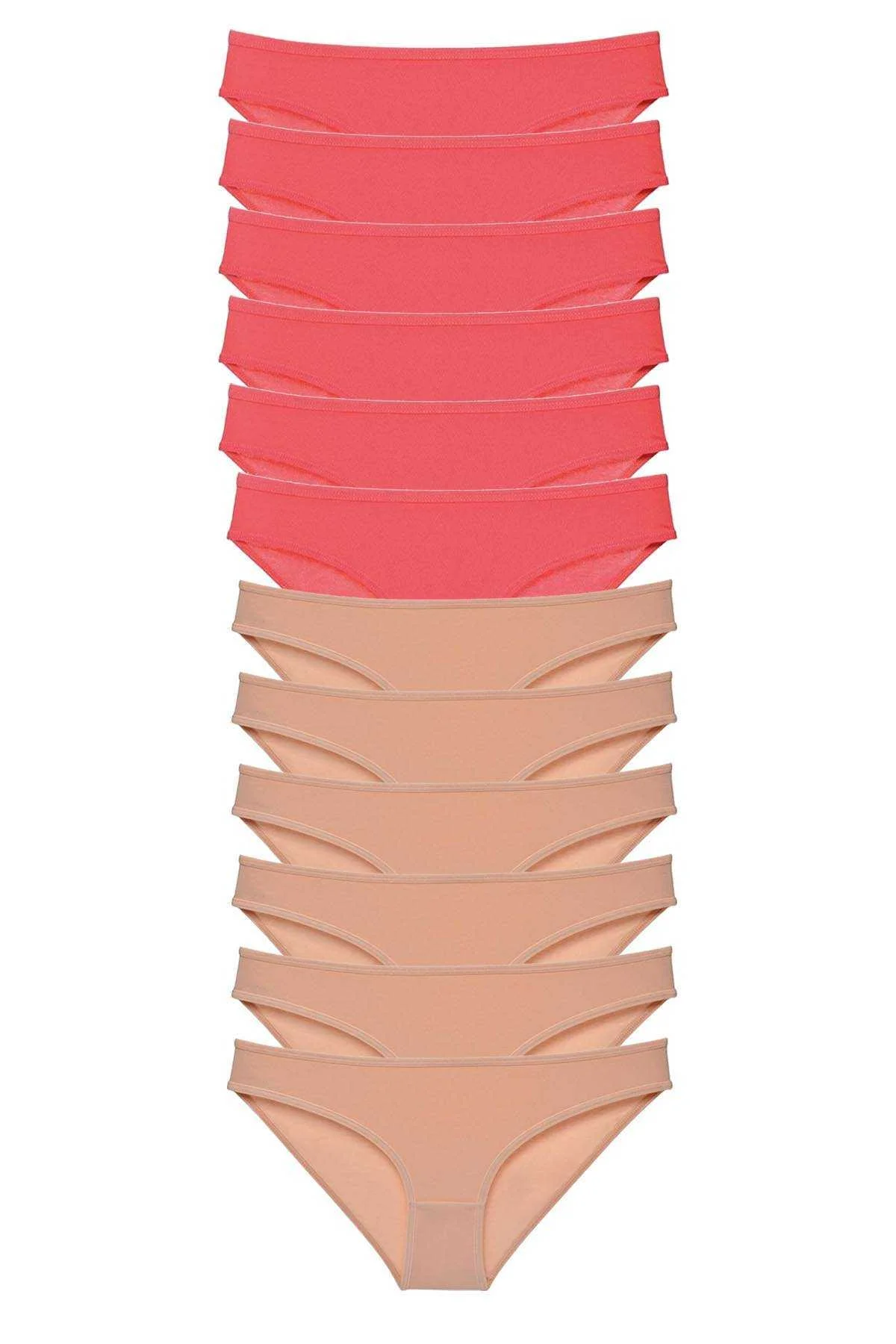 12 adet Süper Eko Set Likralı Kadın Slip Külot Fuşya Ten - Just Cheap Store Görsel 5