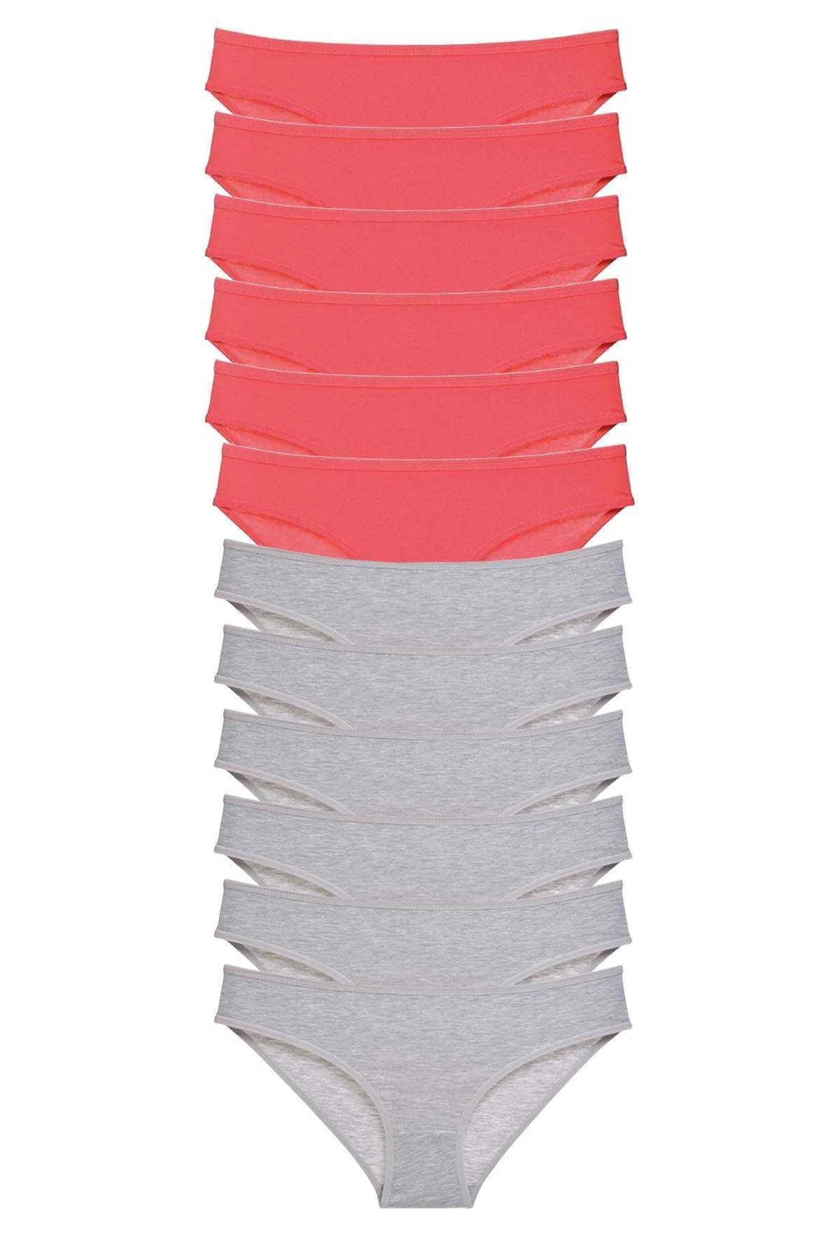 12 adet Süper Eko Set Likralı Kadın Slip Külot Fuşya Gri - Just Cheap Store Görsel 5