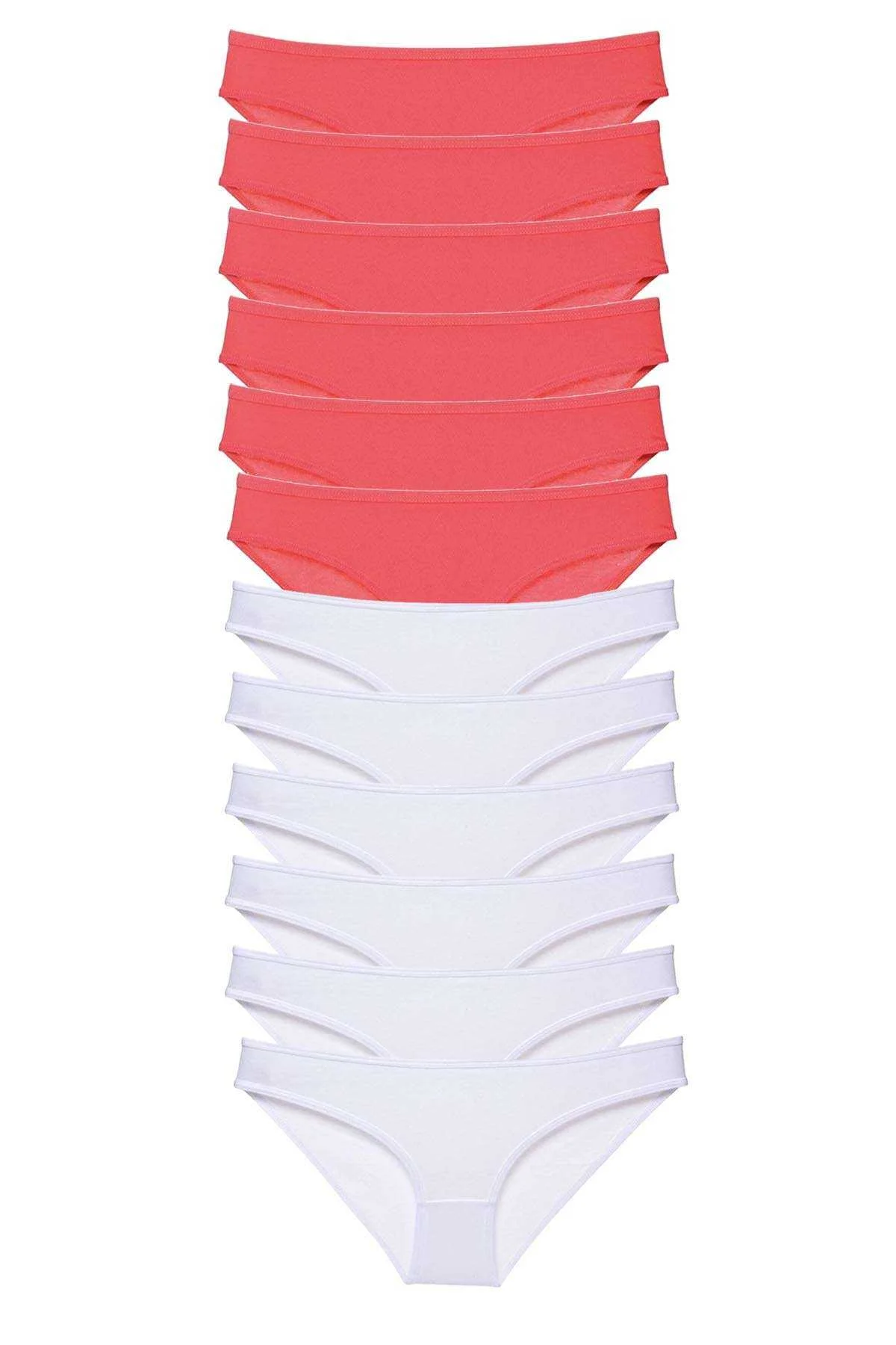 12 adet Eko Set Likralı Kadın Slip Külot Fuşya Beyaz - Just Cheap Store Görsel 2