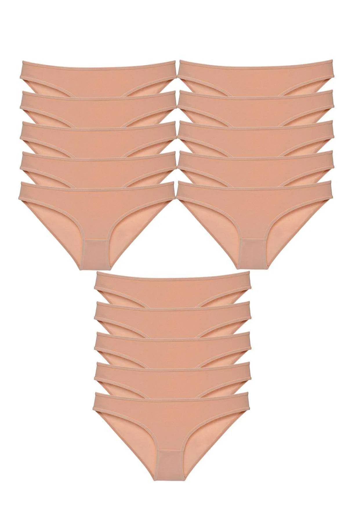 15 adet Süper Eko Set Likralı Kadın Slip Külot Ten - Just Cheap Store Görsel 4