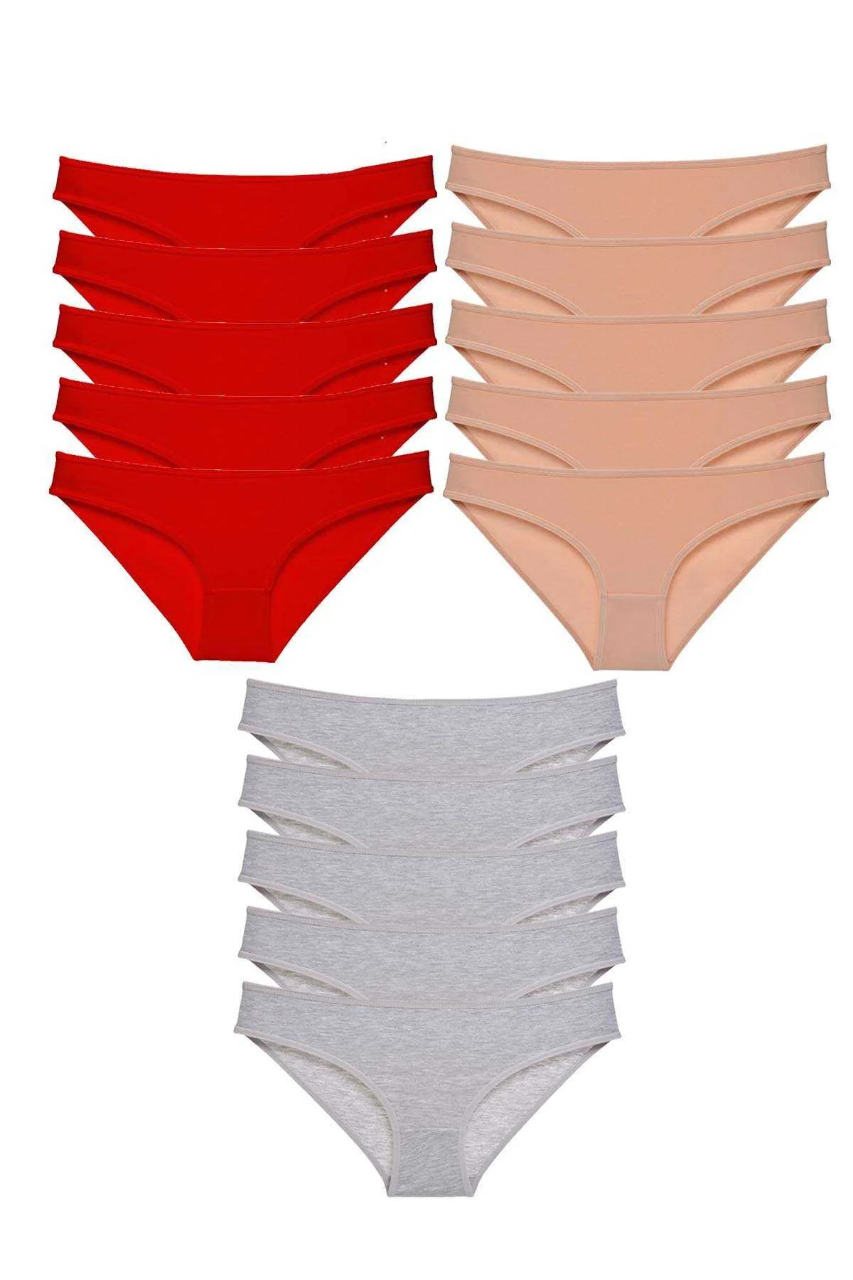 15 adet Süper Eko Set Likralı Kadın Slip Külot 513 - Just Cheap Store Görsel 2