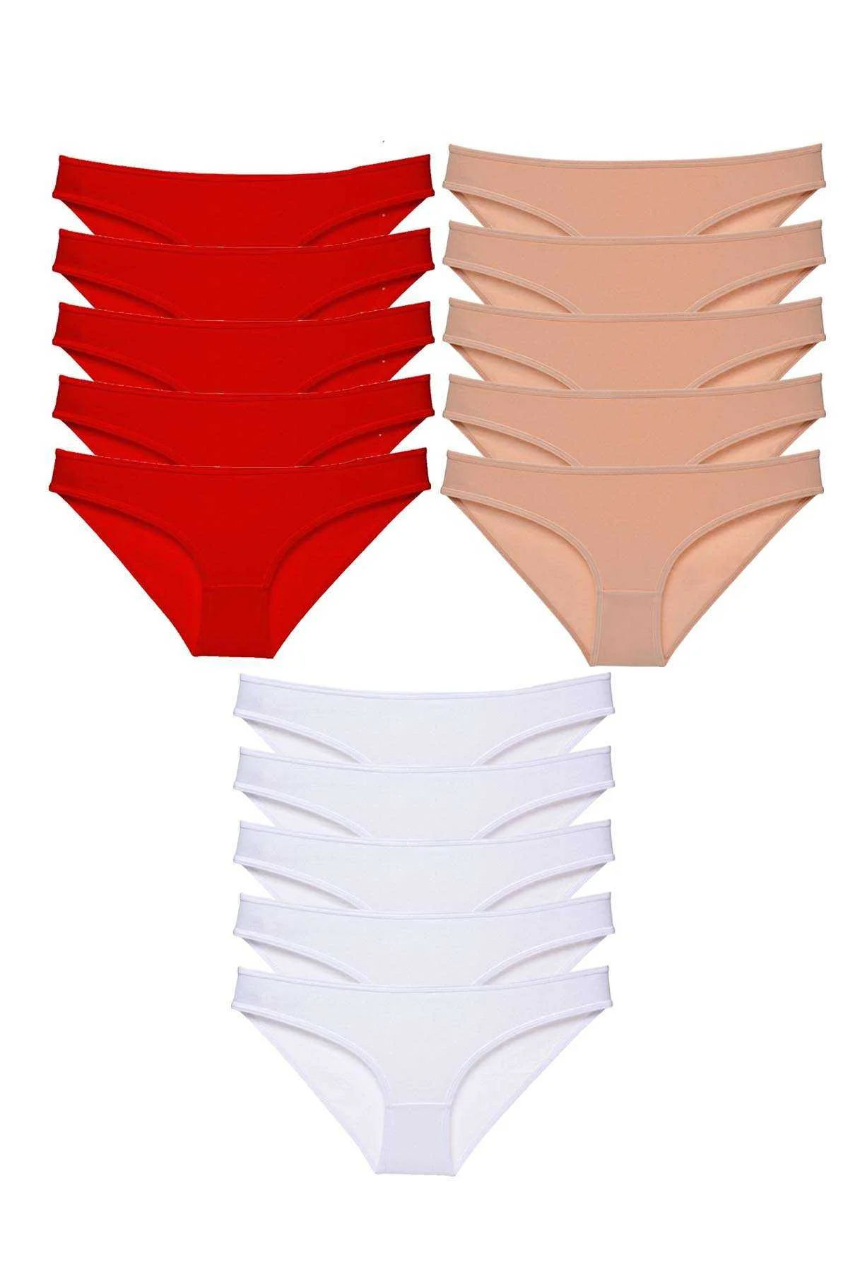 15 adet Süper Eko Set Likralı Kadın Slip Külot 514 - Just Cheap Store Görsel 2