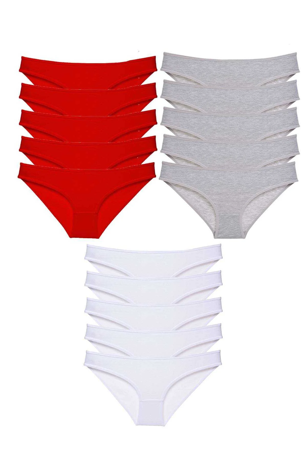 15 adet Süper Eko Set Likralı Kadın Slip Külot 515 - Just Cheap Store Görsel 2