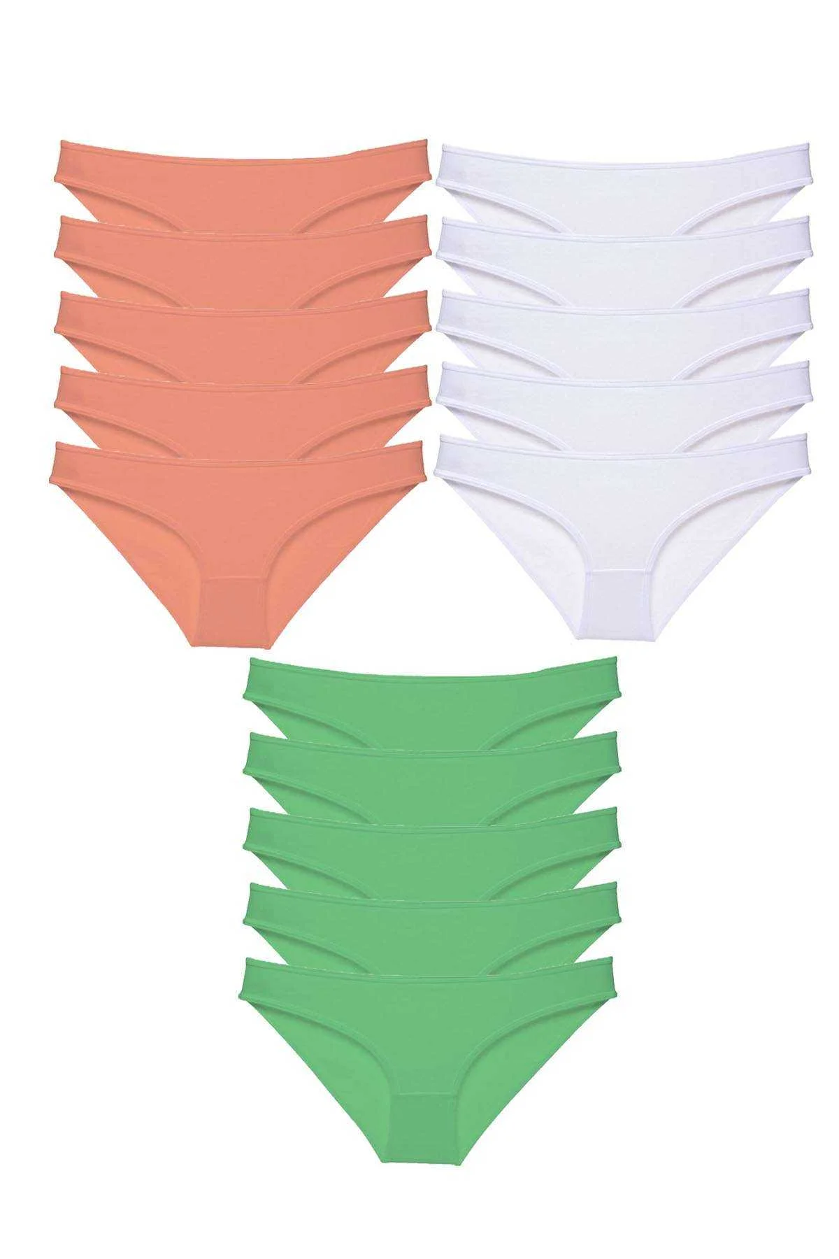 15 adet Süper Eko Set Likralı Kadın Slip Külot 537 - Just Cheap Store Görsel 2