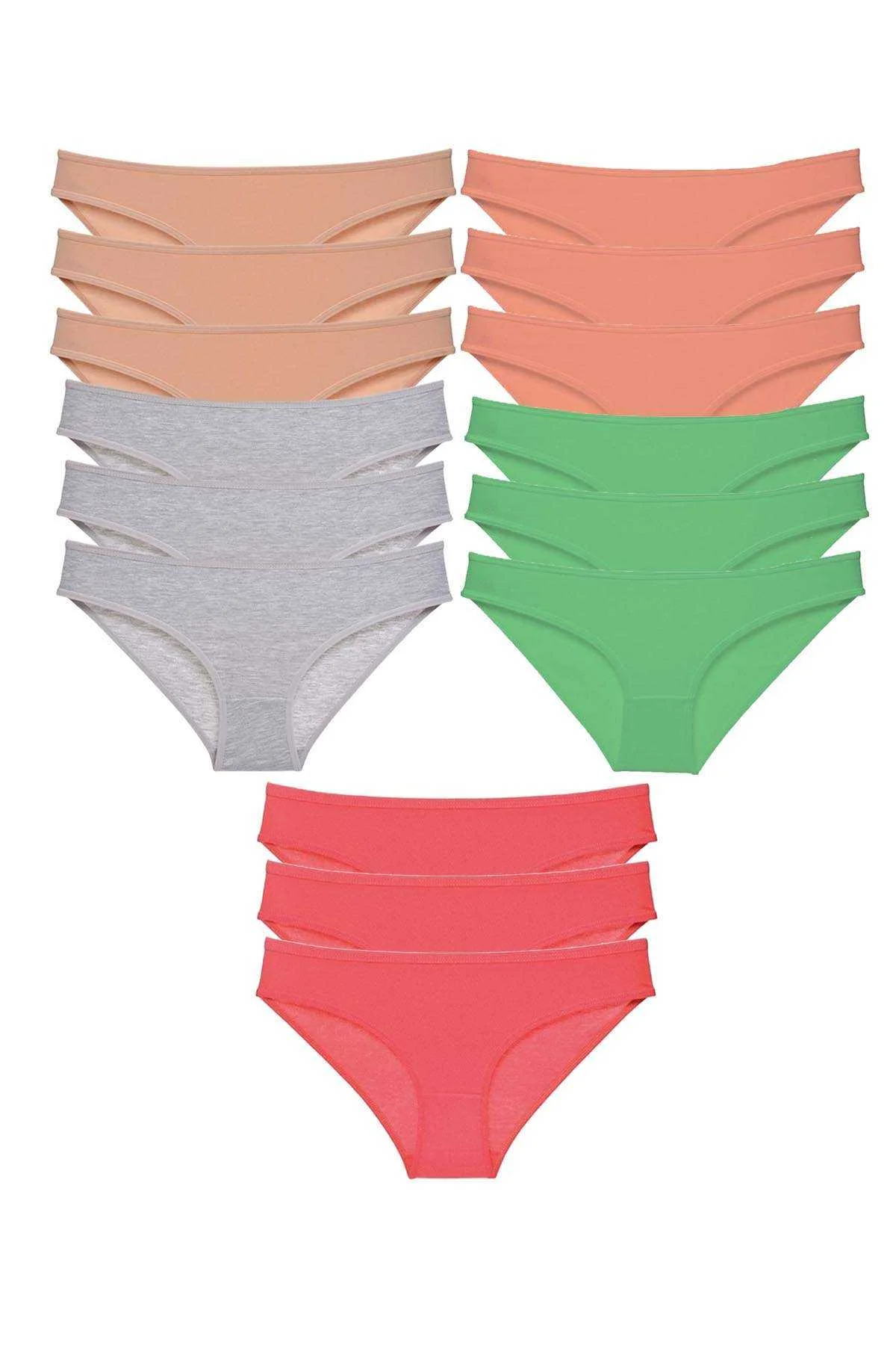15 adet Süper Eko Set Likralı Kadın Slip Külot Soft Renkler - Just Cheap Store Görsel 2