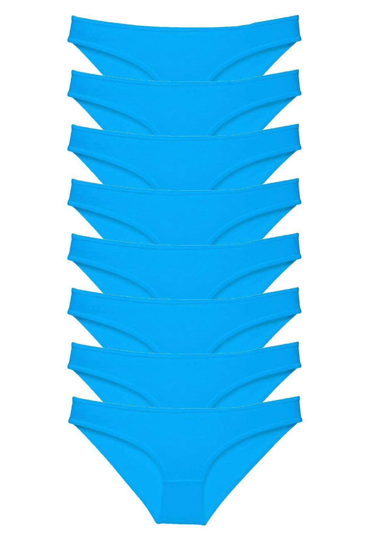8 adet Süper Eko Set Likralı Kadın Slip Külot Mavi - Just Cheap Store Görsel 2