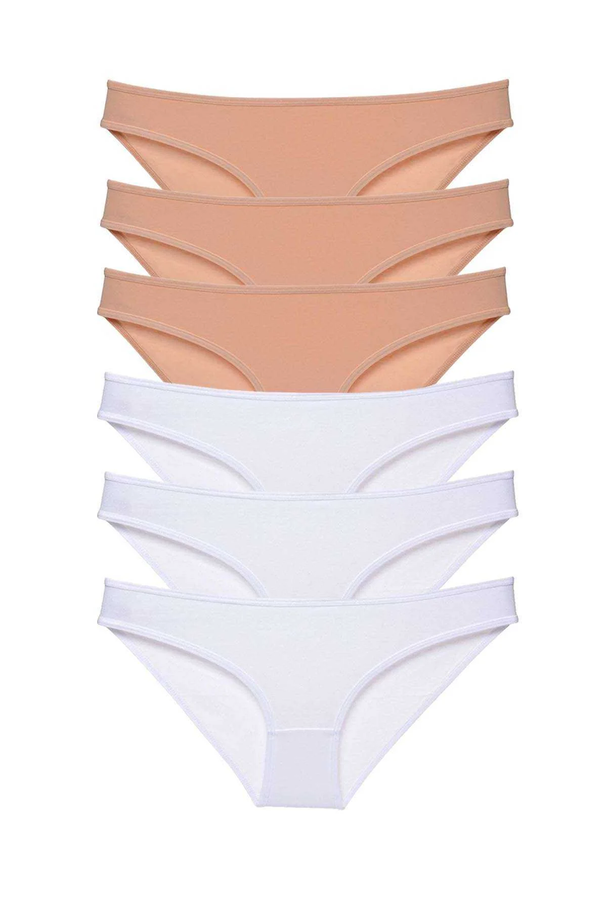 6 adet Süper Eko Set Likralı Kadın Slip Külot Ten Beyaz - Just Cheap Store Görsel 5