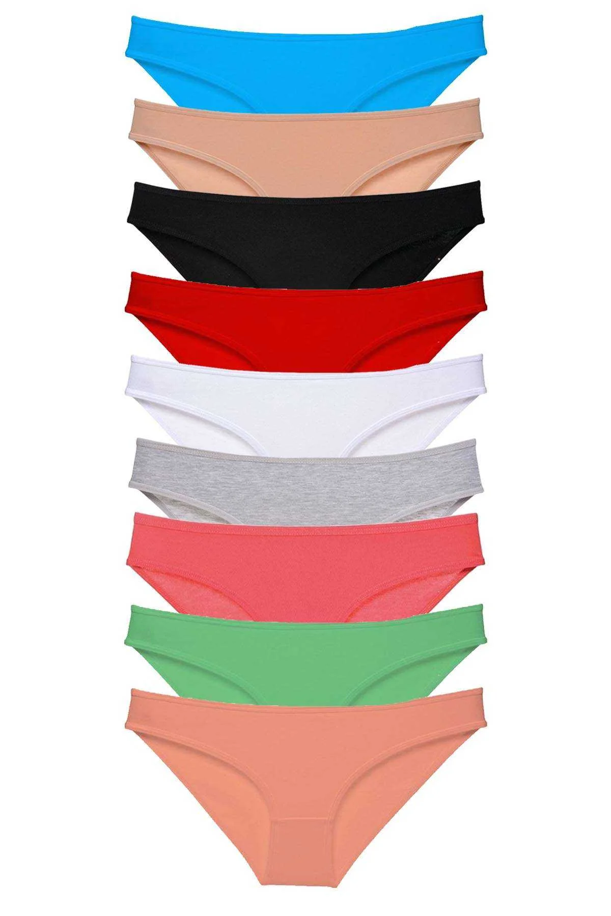 9 adet Süper Eko Set Likralı Kadın Slip Külot Tüm Renkler - Just Cheap Store Görsel 2