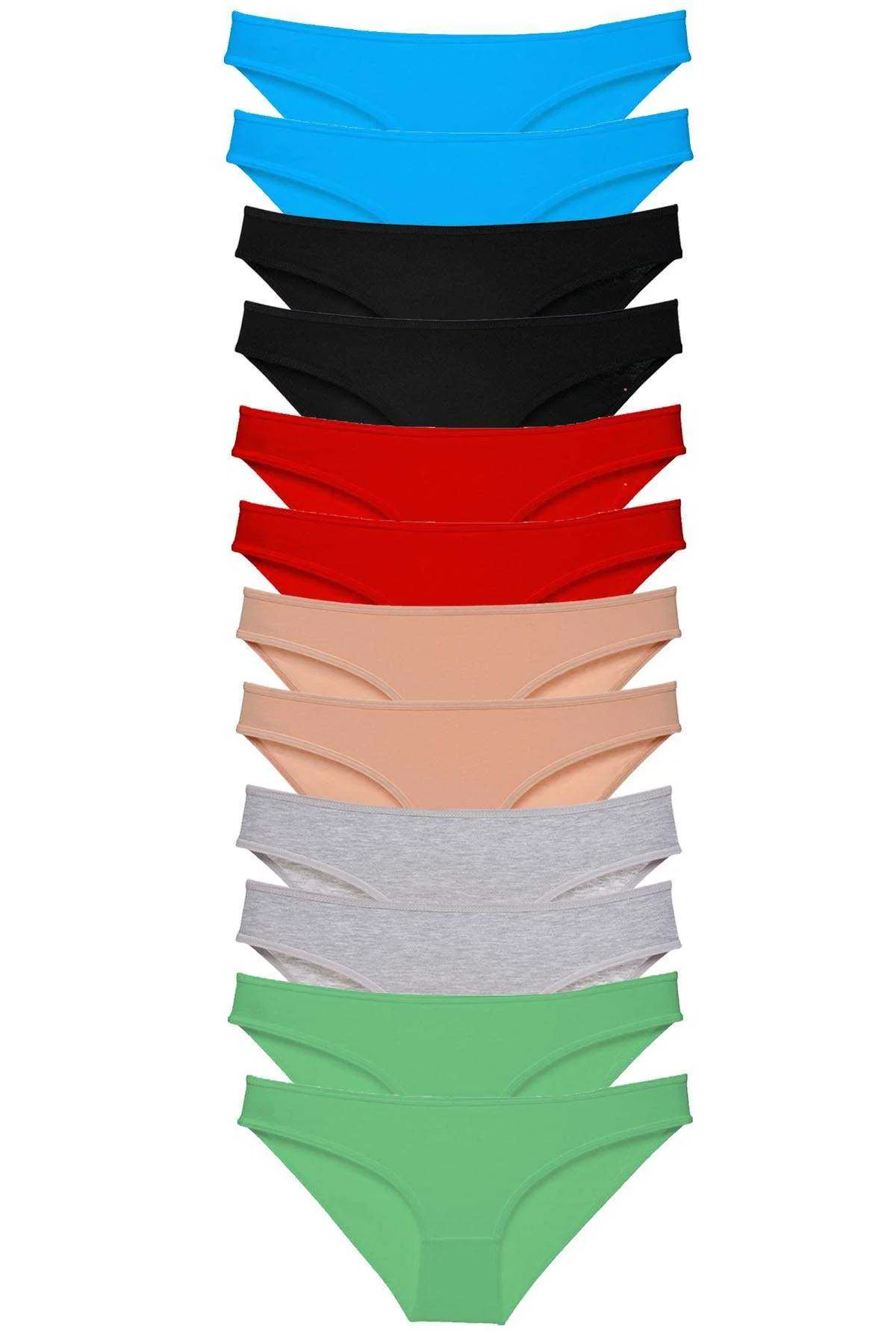 12 adet Eko Set Likralı Kadın Slip Külot Çok Renkli 2 - Just Cheap Store Görsel 2