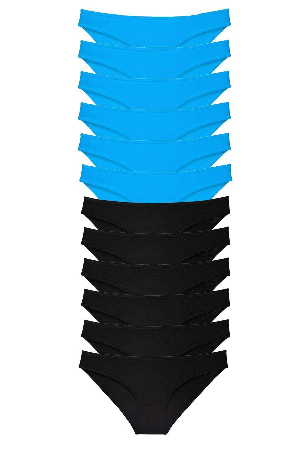 12 adet Eko Set Likralı Kadın Slip Külot Siyah Mavi - Just Cheap Store Görsel 2