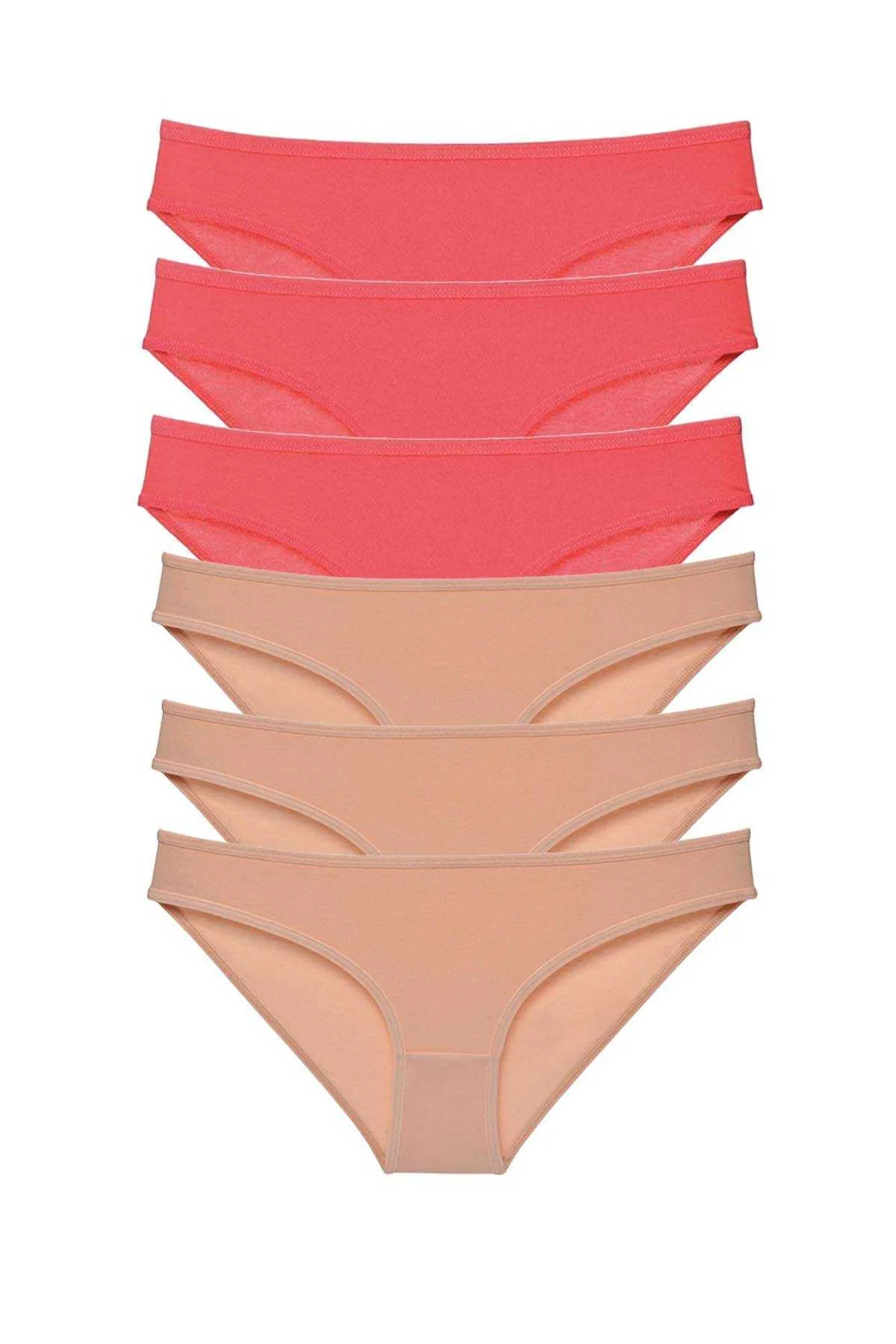 6 adet Süper Eko Set Likralı Kadın Slip Külot Fuşya Ten - Just Cheap Store Görsel 5