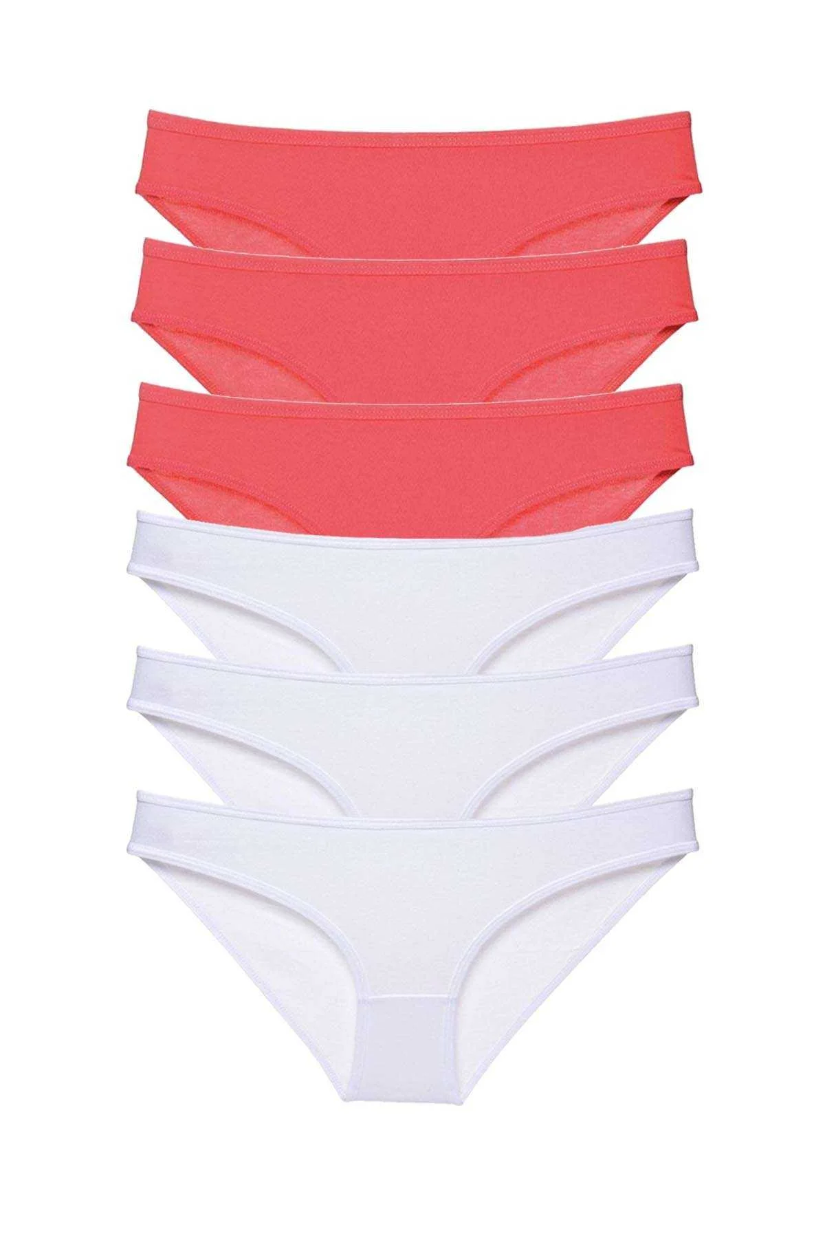6 adet Eko Set Likralı Kadın Slip Külot Fuşya Beyaz - Just Cheap Store Görsel 5