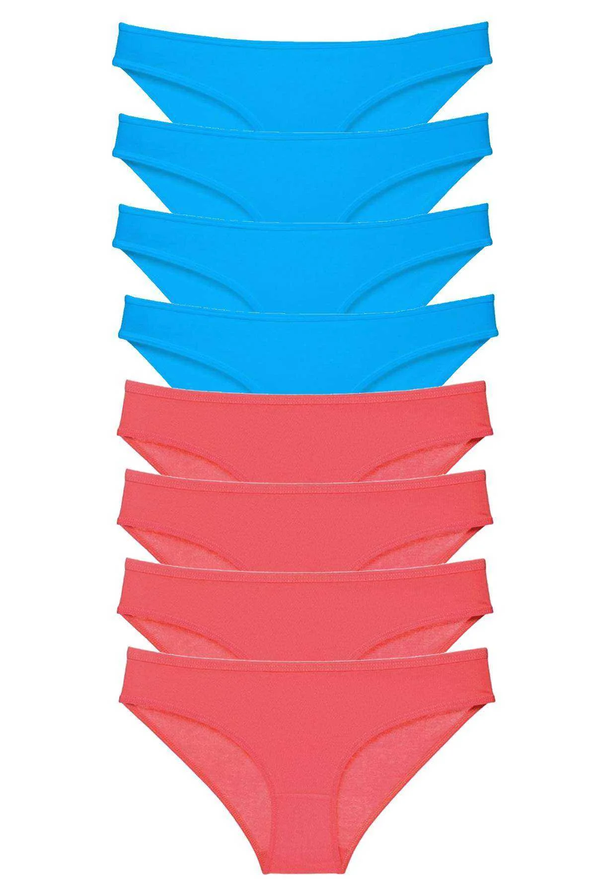 8 adet Süper Eko Set Likralı Kadın Slip Külot Fuşya ve Mavi - Just Cheap Store Görsel 2