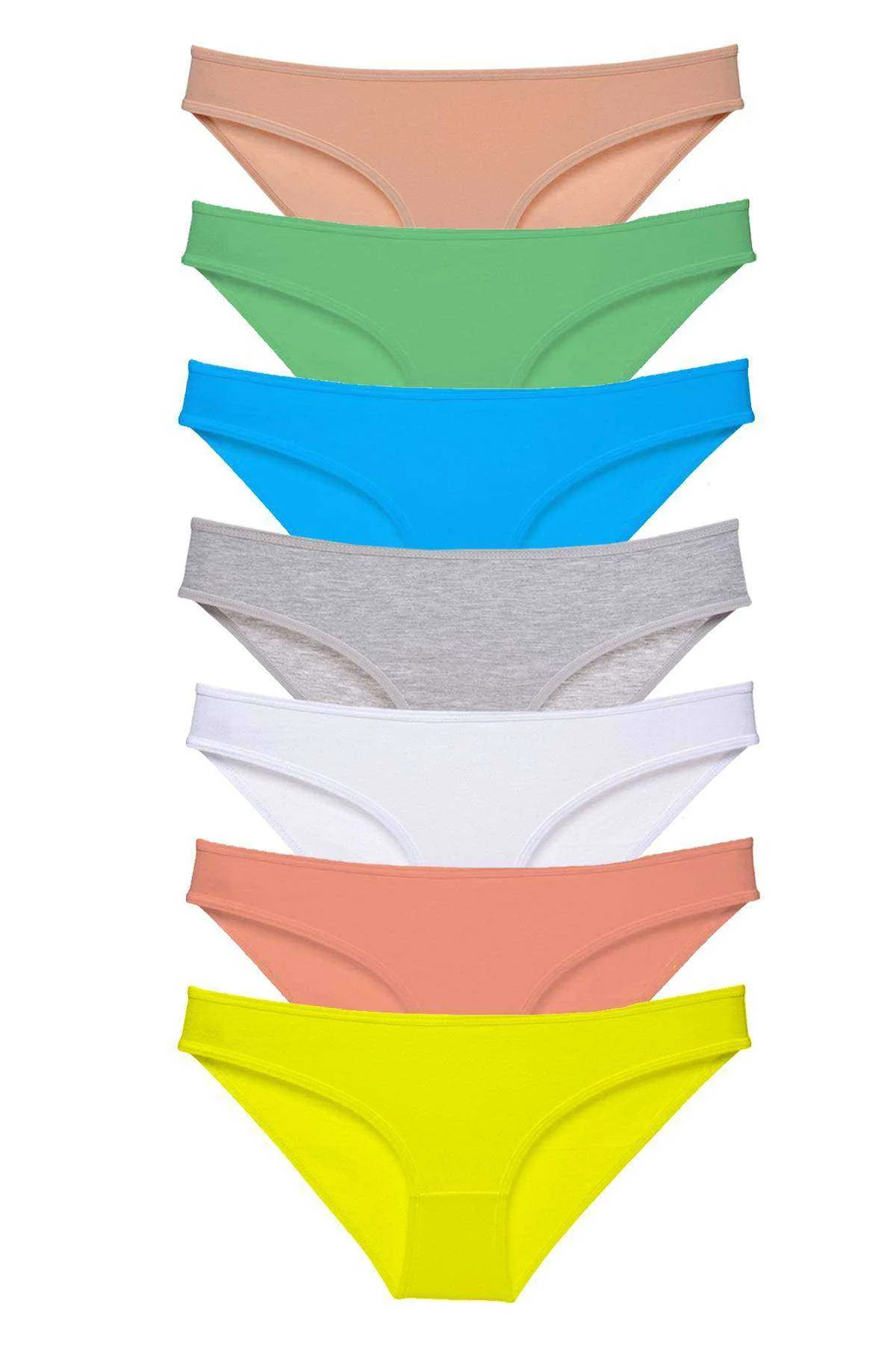7 adet Süper Eko Set Likralı Kadın Slip Külot Çok Renkli - Just Cheap Store Görsel 2