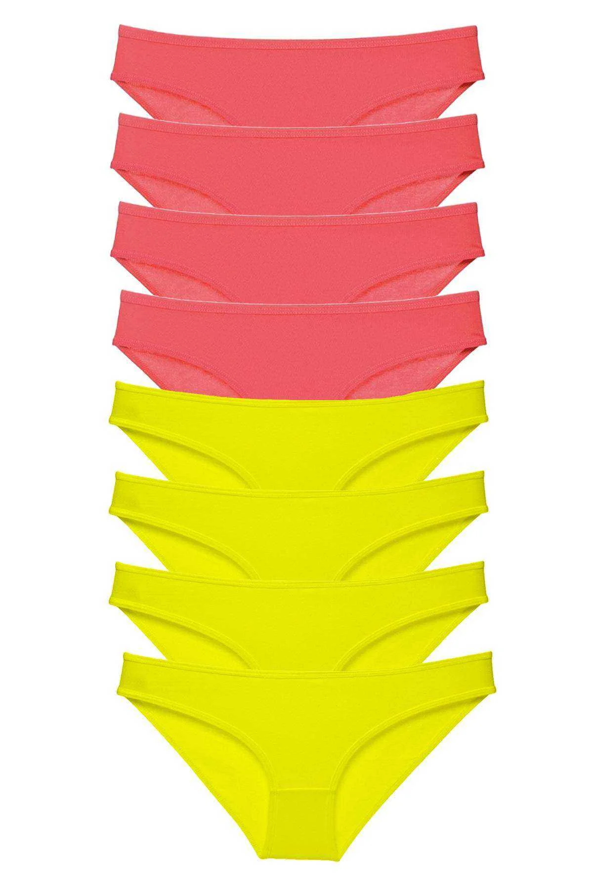 8 adet Süper Eko Set Likralı Kadın Slip Külot Sarı Fuşya - Just Cheap Store Görsel 5