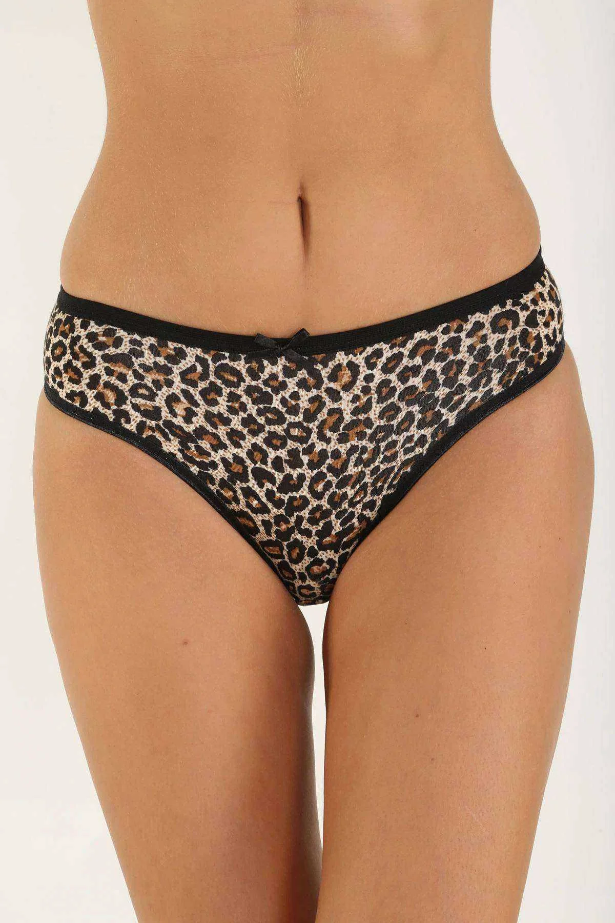 6 Adet Likralı Kadın Slip Külot Leopar Beyaz Sarı - Just Cheap Store Görsel 5