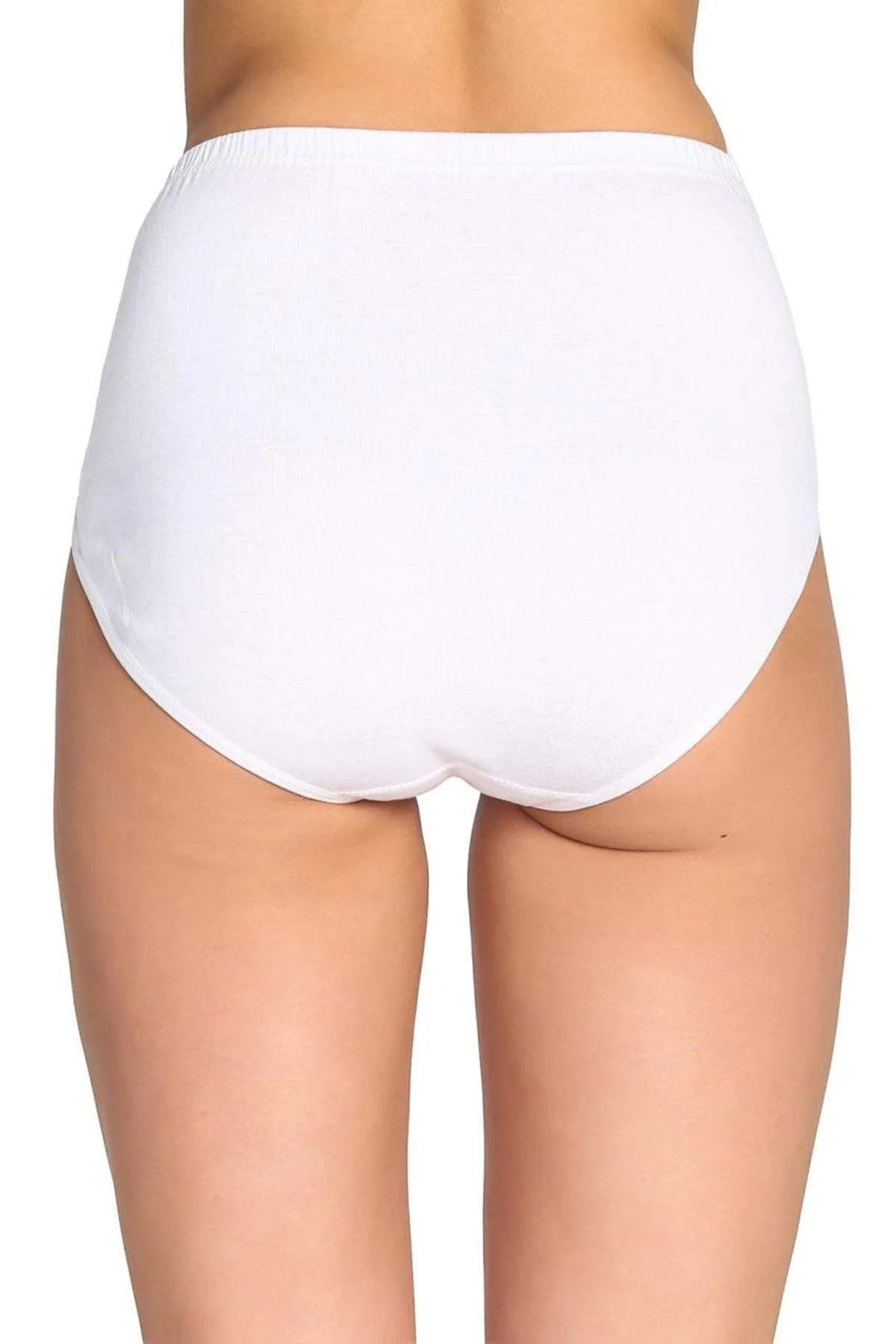 2 Adet Tutku Kadın Yüksek Bel Bato Kalın Lastik Külot Beyaz - Just Cheap Store Görsel 5