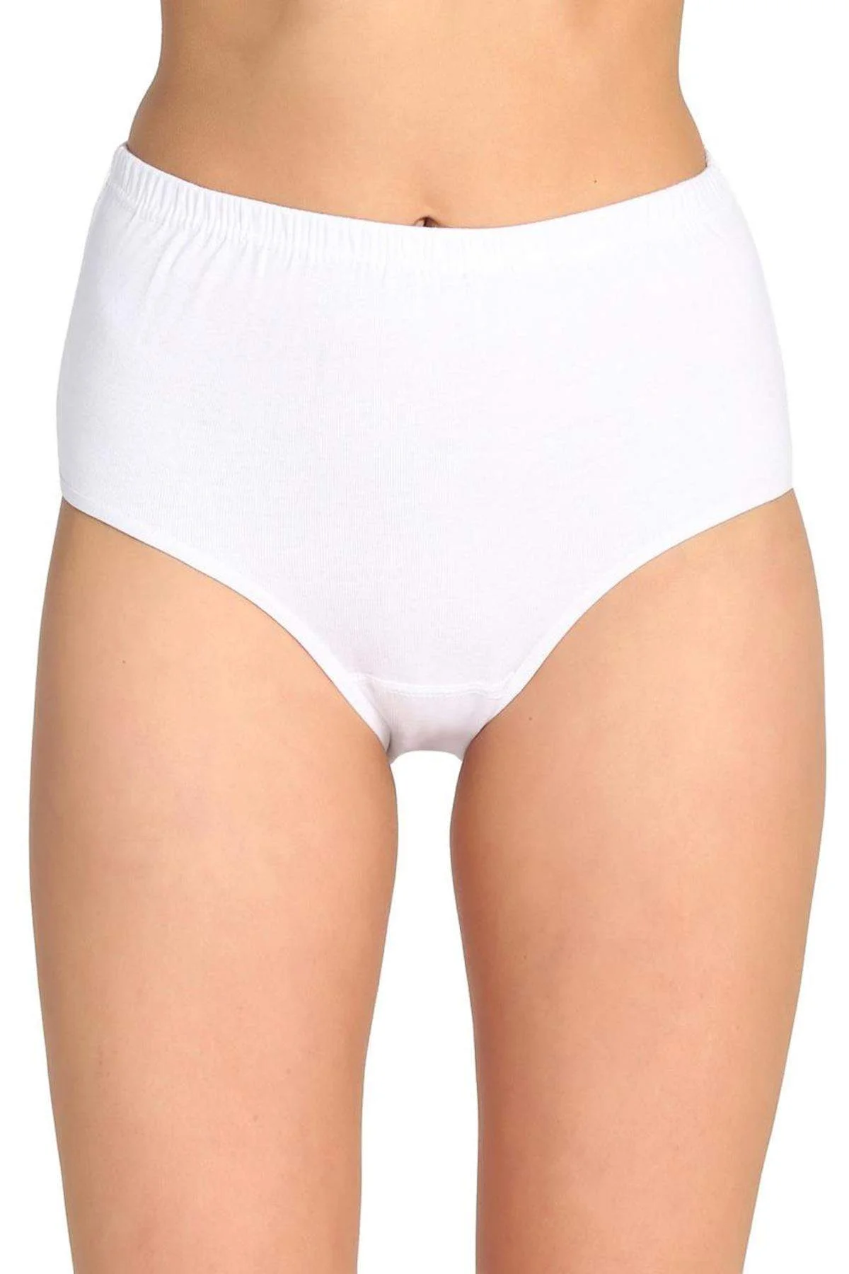 5 Adet Tutku Kadın Yüksek Bel Bato Kalın Lastik Külot Beyaz - Just Cheap Store Görsel 5