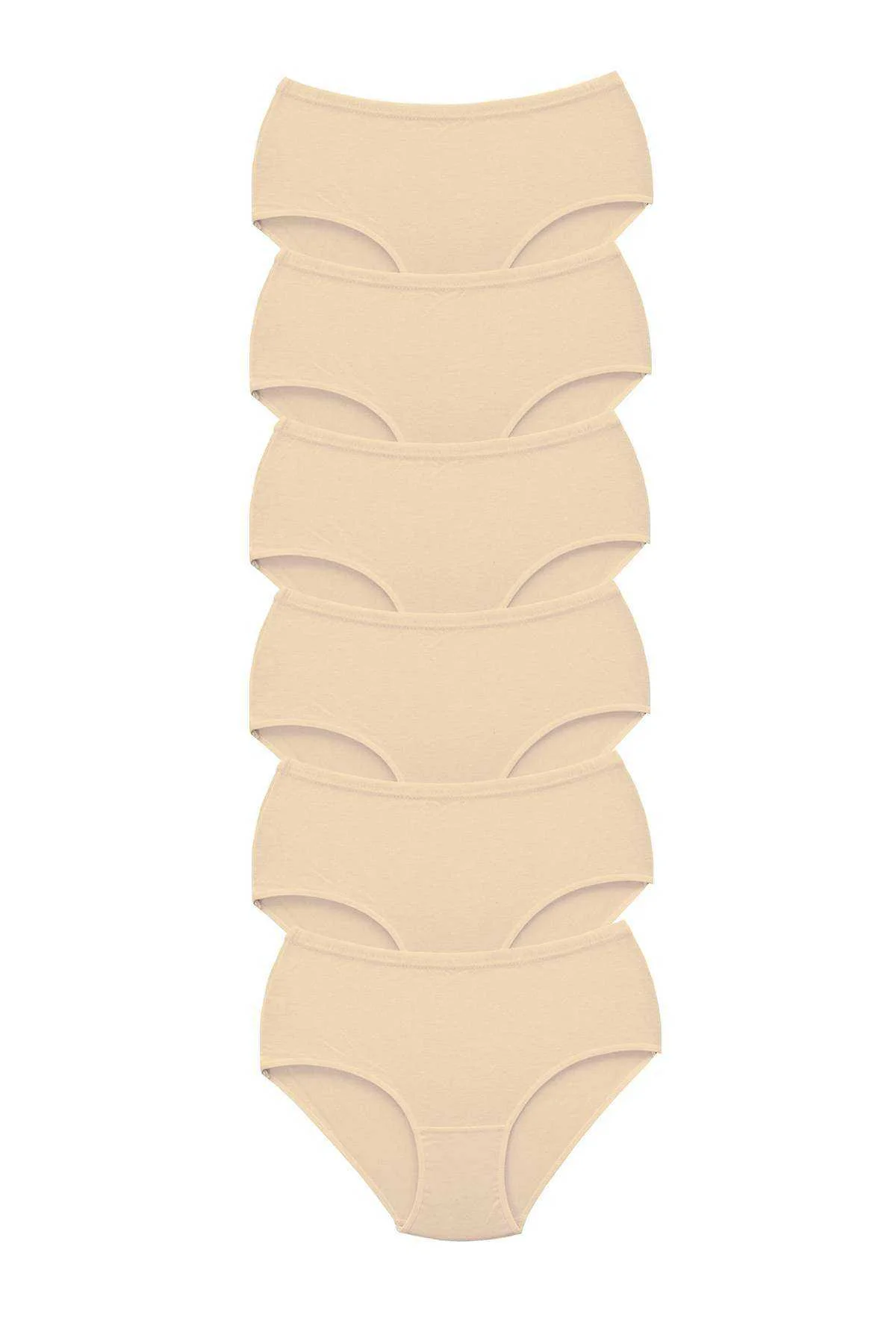 6 Adet Tutku Kadın Yüksek Bel Bato Kalın Lastik Külot Ten - Just Cheap Store Görsel 2