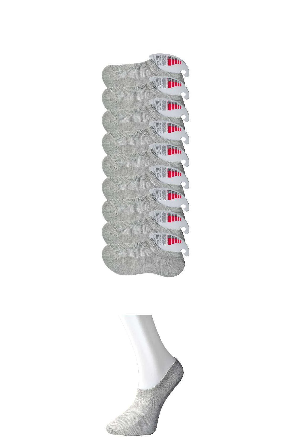 Gri Kadın Görünmez Çorap 9 çift - Just Cheap Store Görsel 2