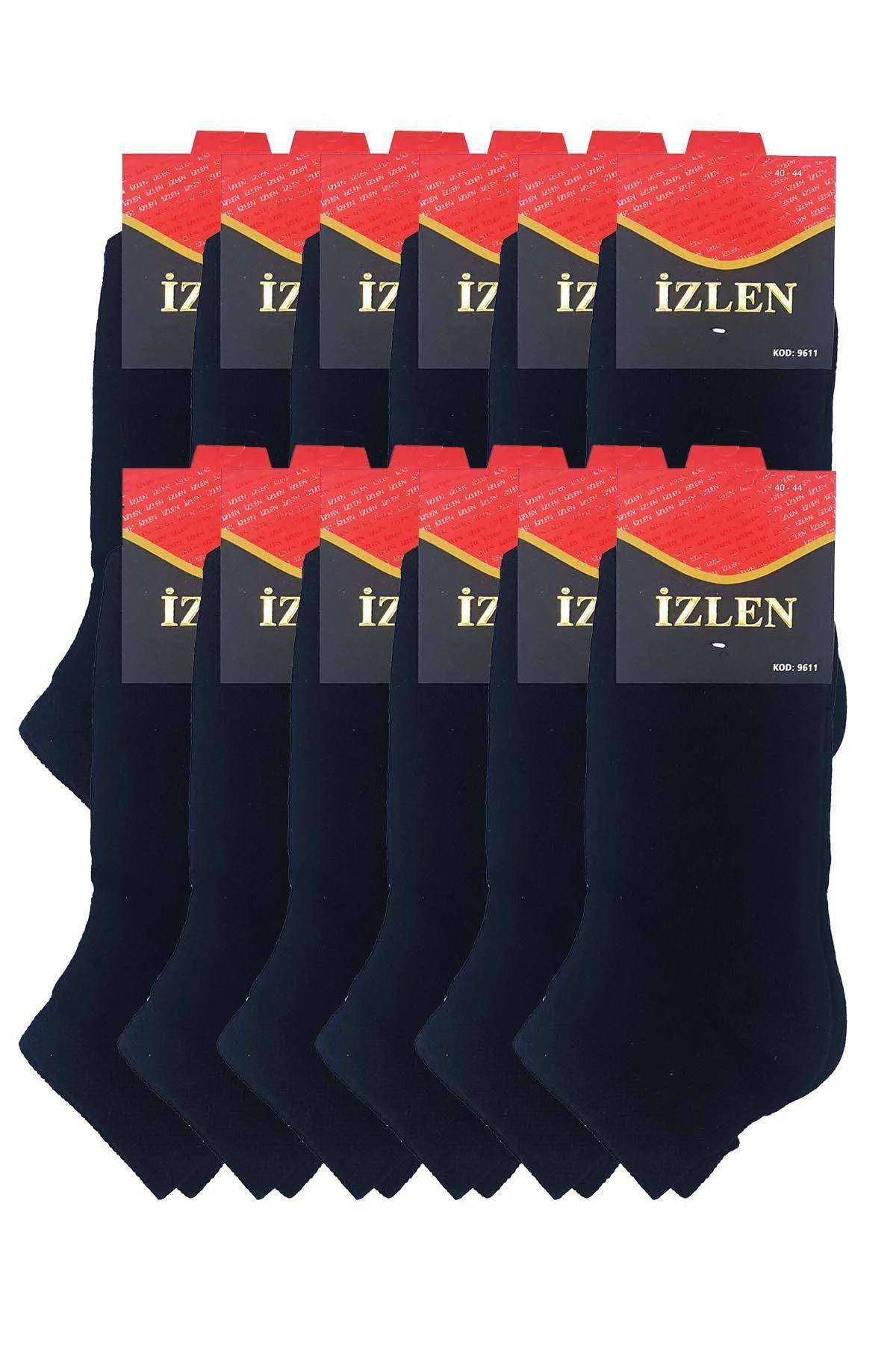 Siyah Erkek Kısa Spor Çorap 12 Çift - Just Cheap Store Görsel 4