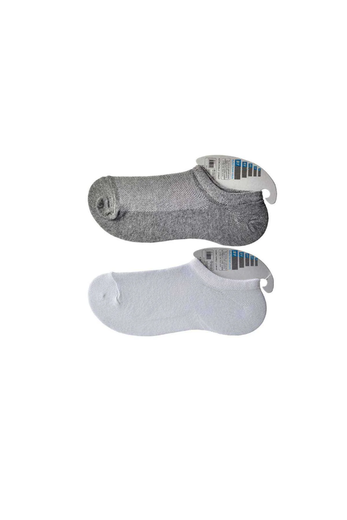 Gri ve Beyaz Erkek Görünmez Çorap 6 çift - Just Cheap Store Görsel 3
