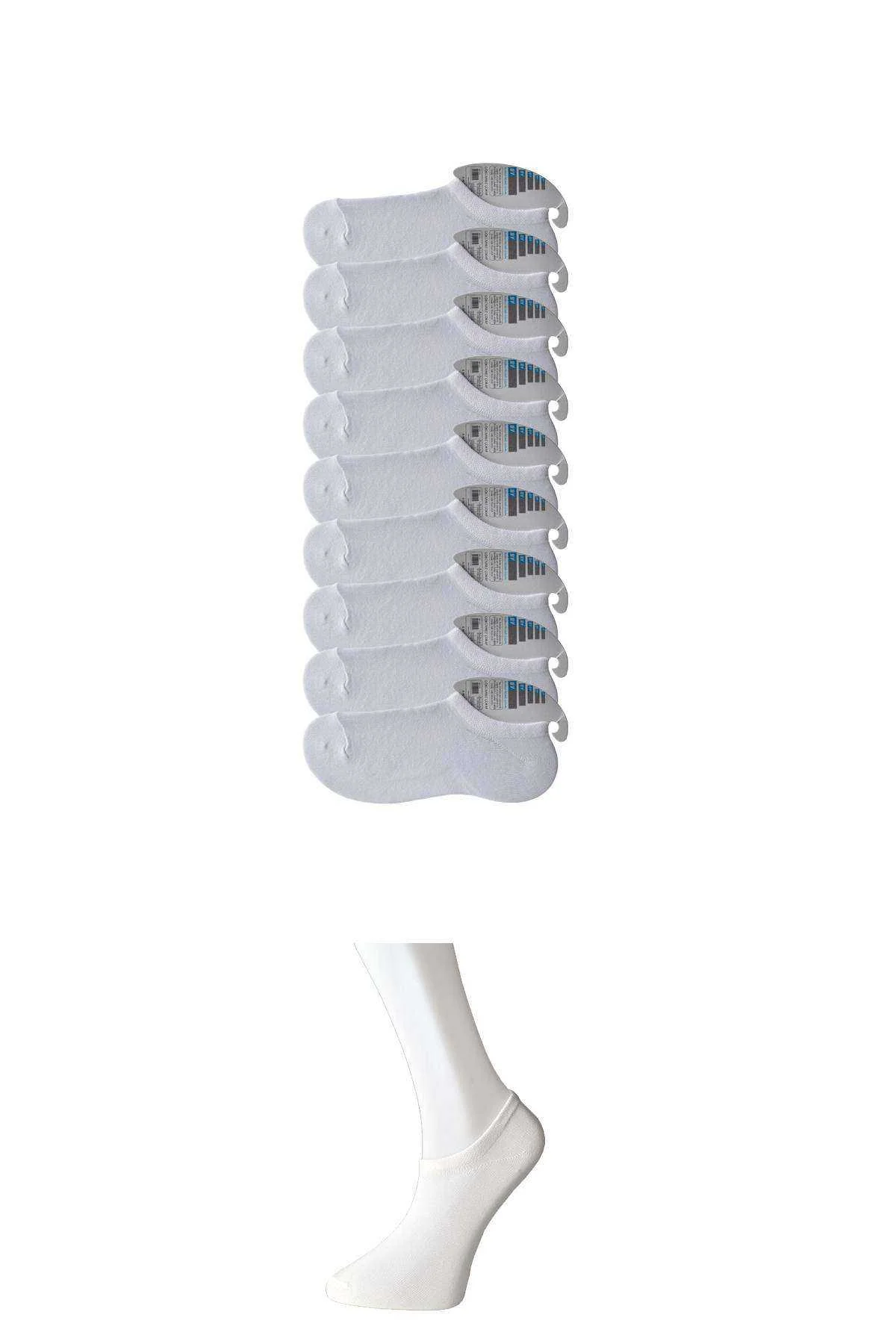 Beyaz Erkek Görünmez Çorap 9 çift - Just Cheap Store Görsel 5