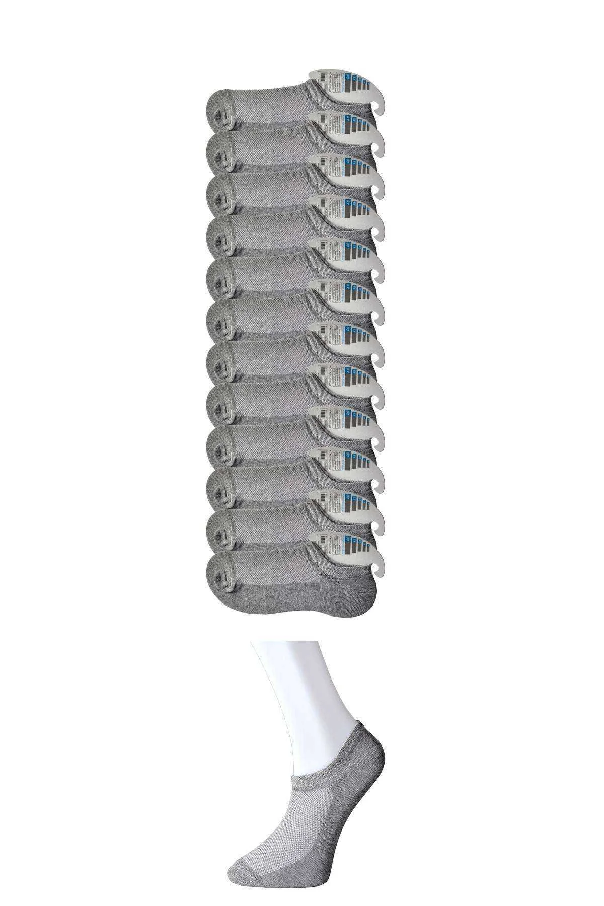 Gri Erkek Görünmez Çorap 12 çift - Just Cheap Store Görsel 5