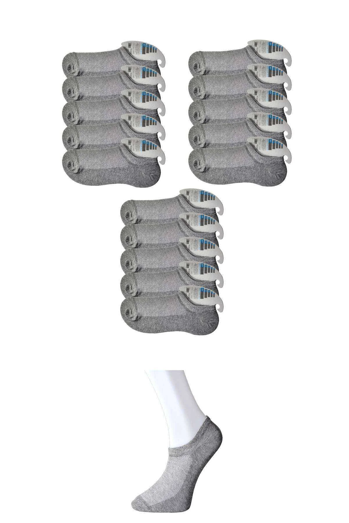 Gri Erkek Görünmez Çorap 15 çift - Just Cheap Store Görsel 2