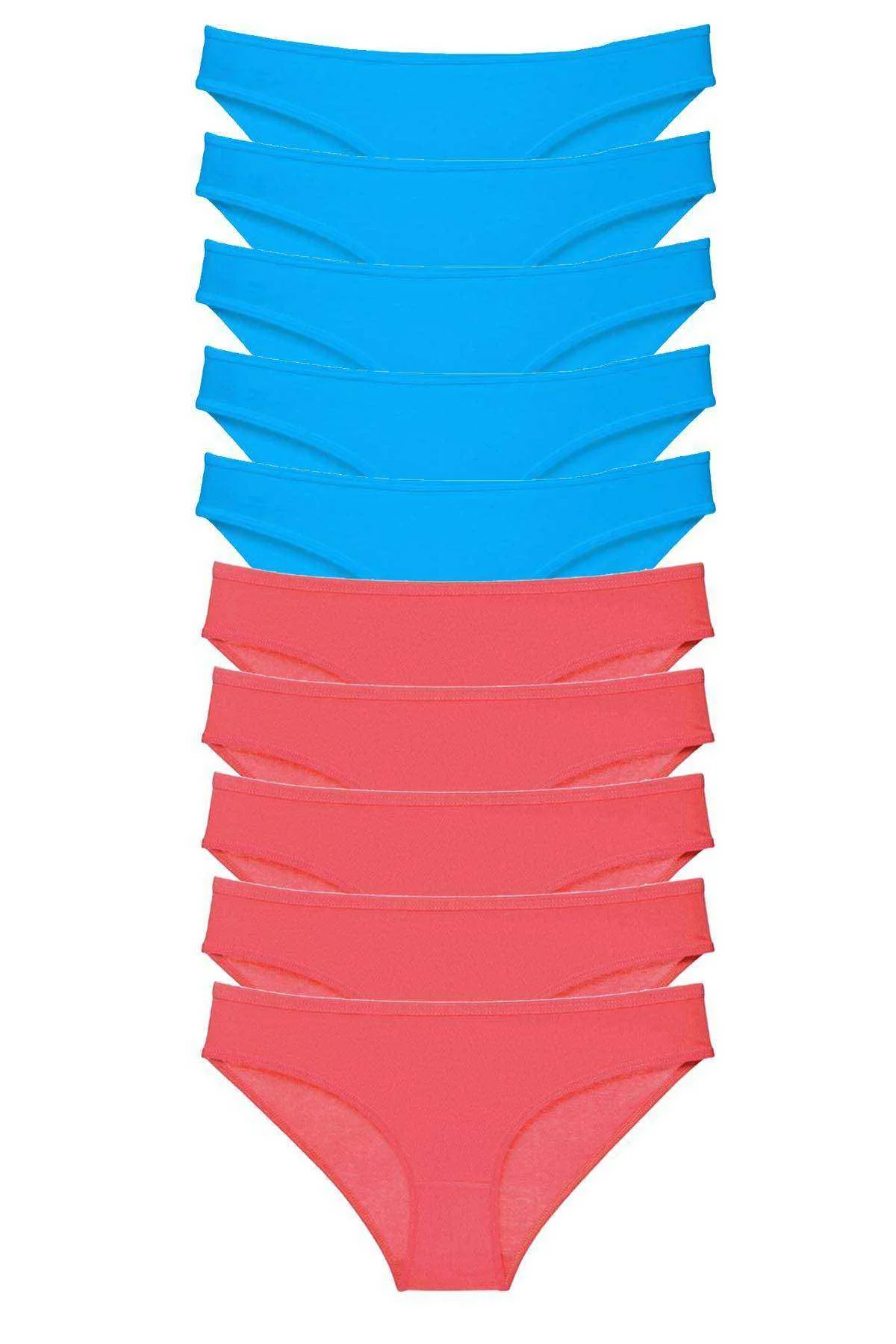 10 adet Süper Eko Set Likralı Kadın Slip Fuşya Mavi - Just Cheap Store Görsel 2