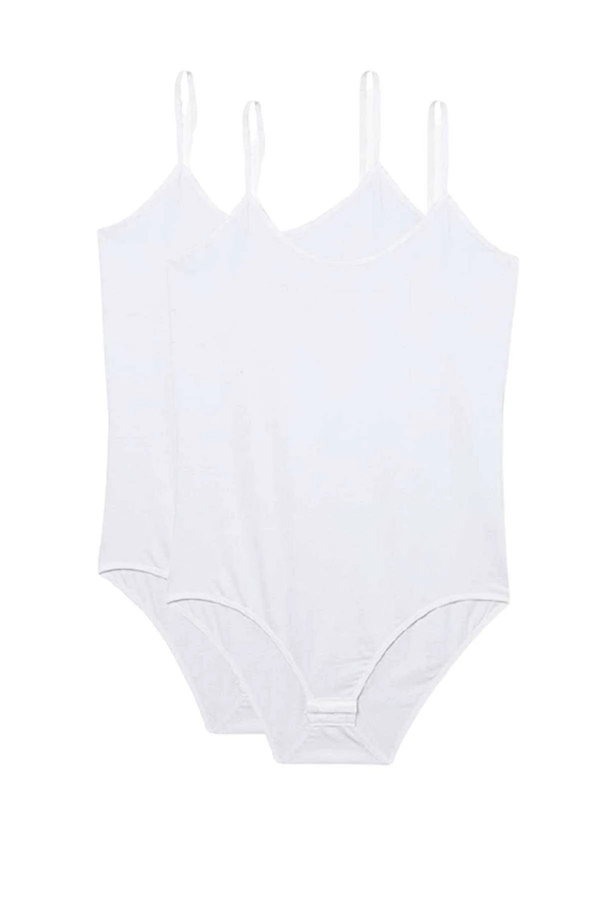 2 Adet İp Askılı Kadın Çıtçıtlı Body Beyaz - Just Cheap Store Görsel 4
