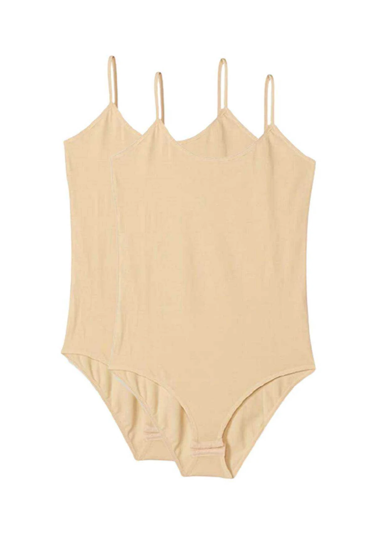 2 Adet İp Askılı Kadın Çıtçıtlı Body Ten - Just Cheap Store Görsel 4