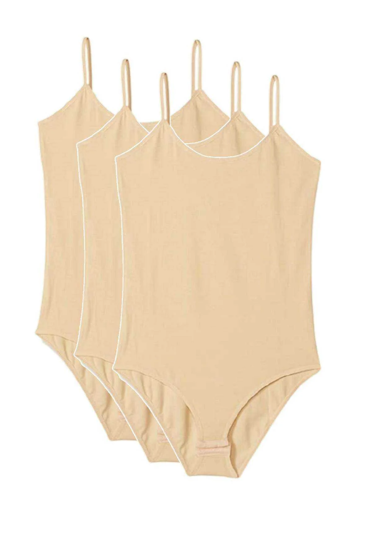 3 Adet İp Askılı Kadın Çıtçıtlı Body Ten - Just Cheap Store Görsel 2