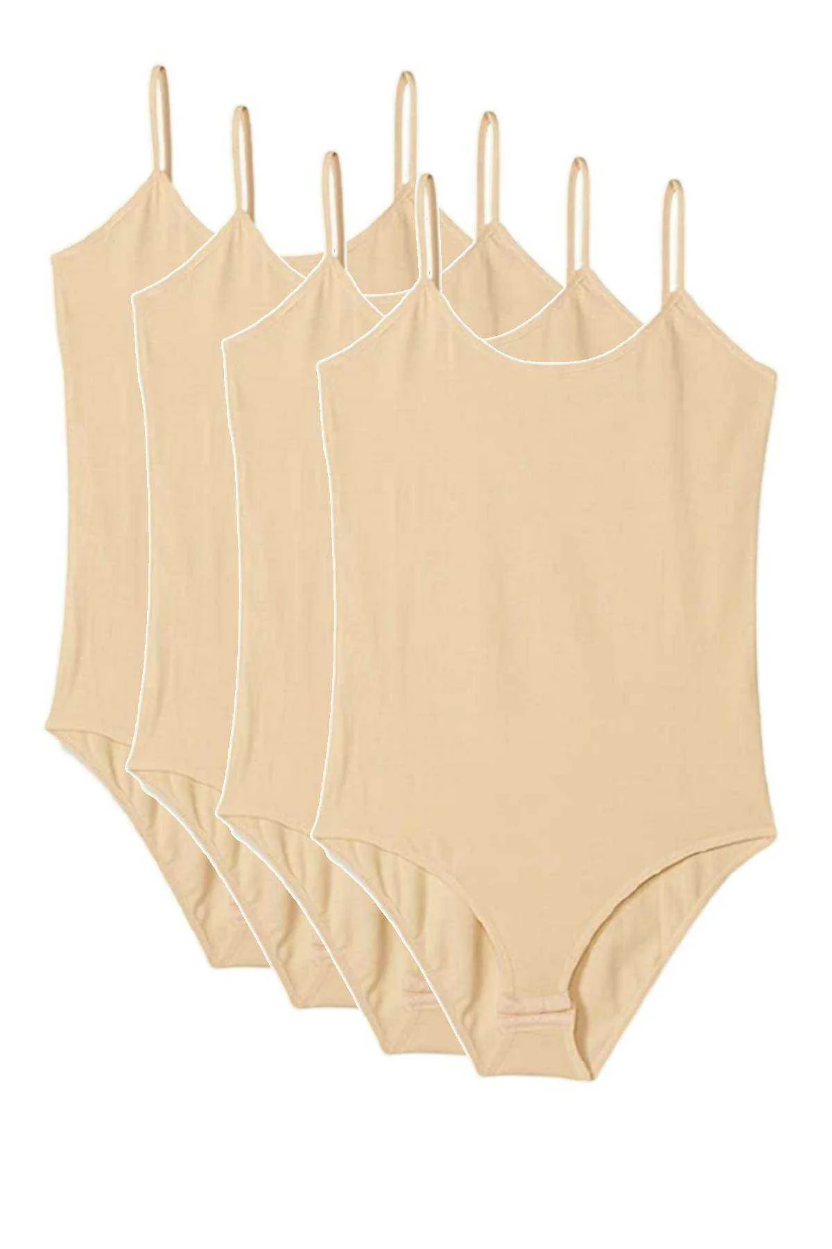 4 Adet İp Askılı Kadın Çıtçıtlı Body Ten - Just Cheap Store Görsel 2