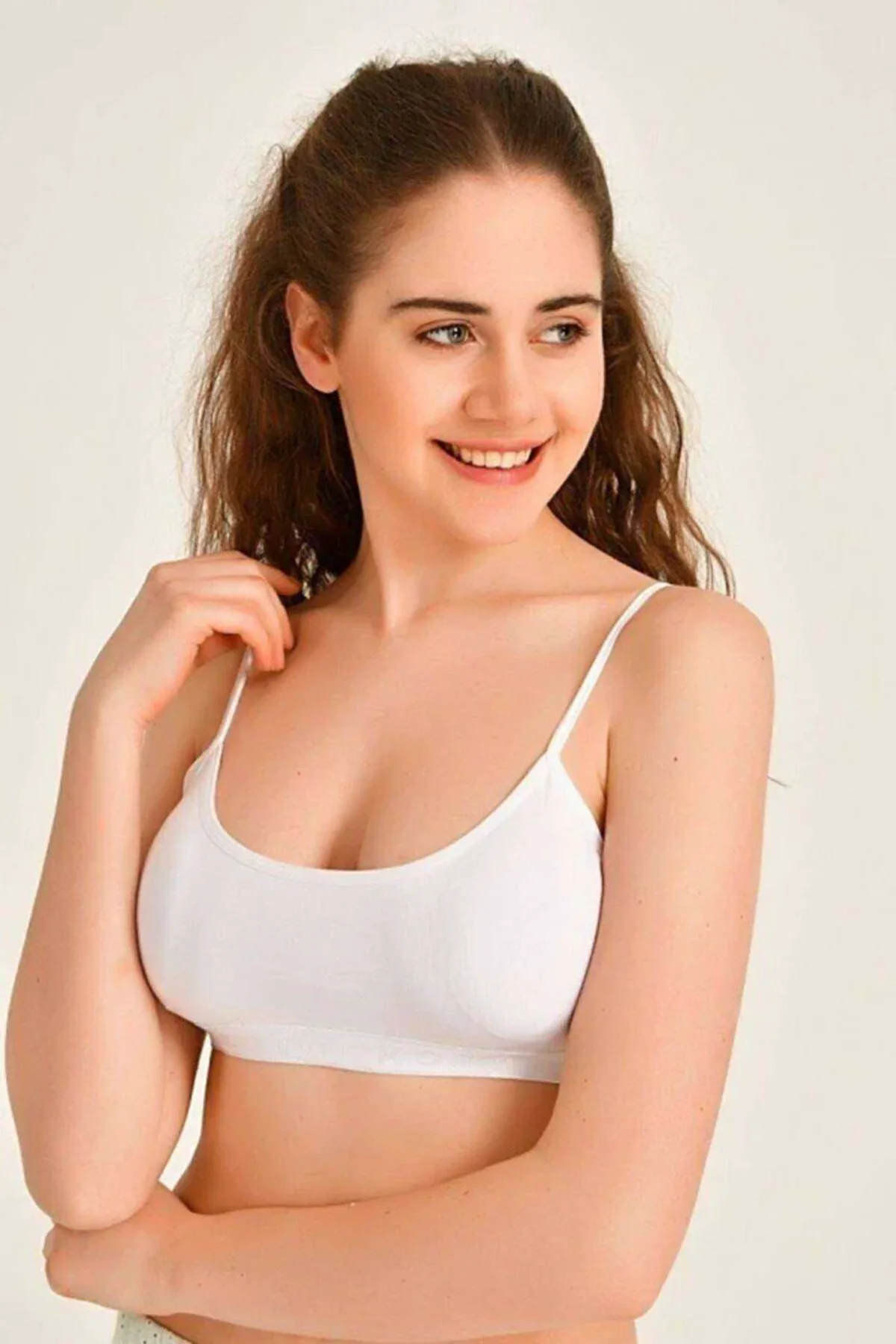 Pedli İp Askılı Beyaz Büstiyer - Just Cheap Store Görsel 4