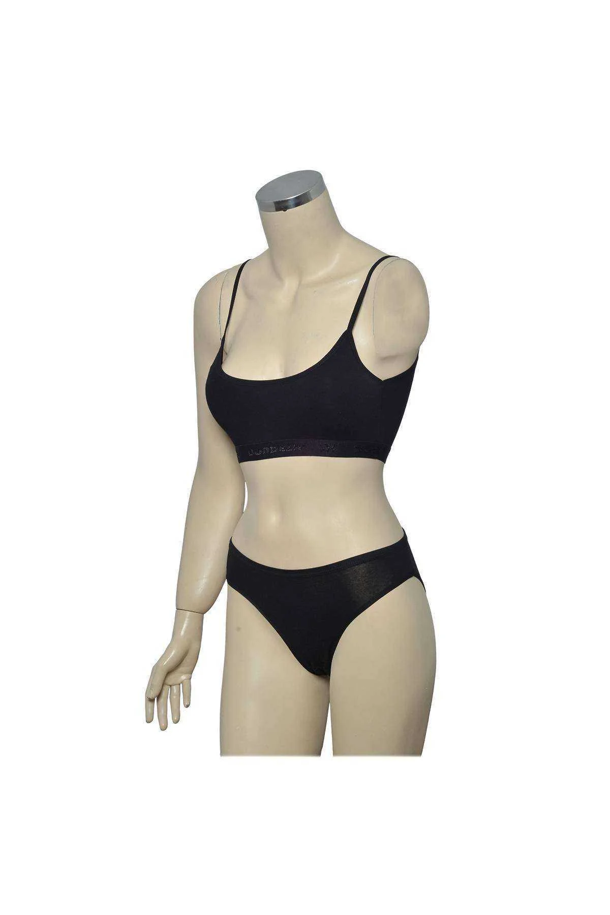 Pedli İp Askılı Yarım Atlet Büstiyer Külot Takım Siyah - Just Cheap Store Görsel 3