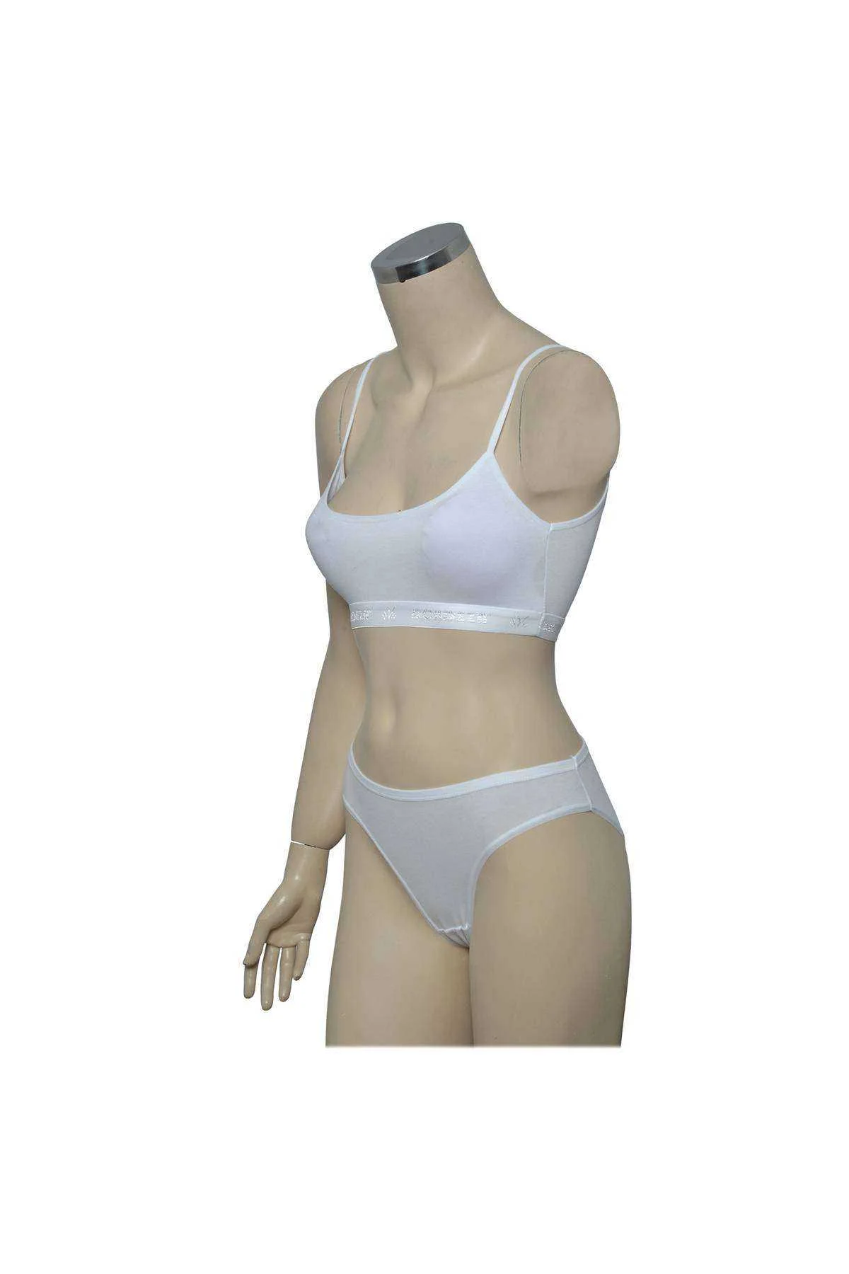 Pedli İp Askılı Yarım Atlet Büstiyer Külot Takım Beyaz - Just Cheap Store Görsel 3