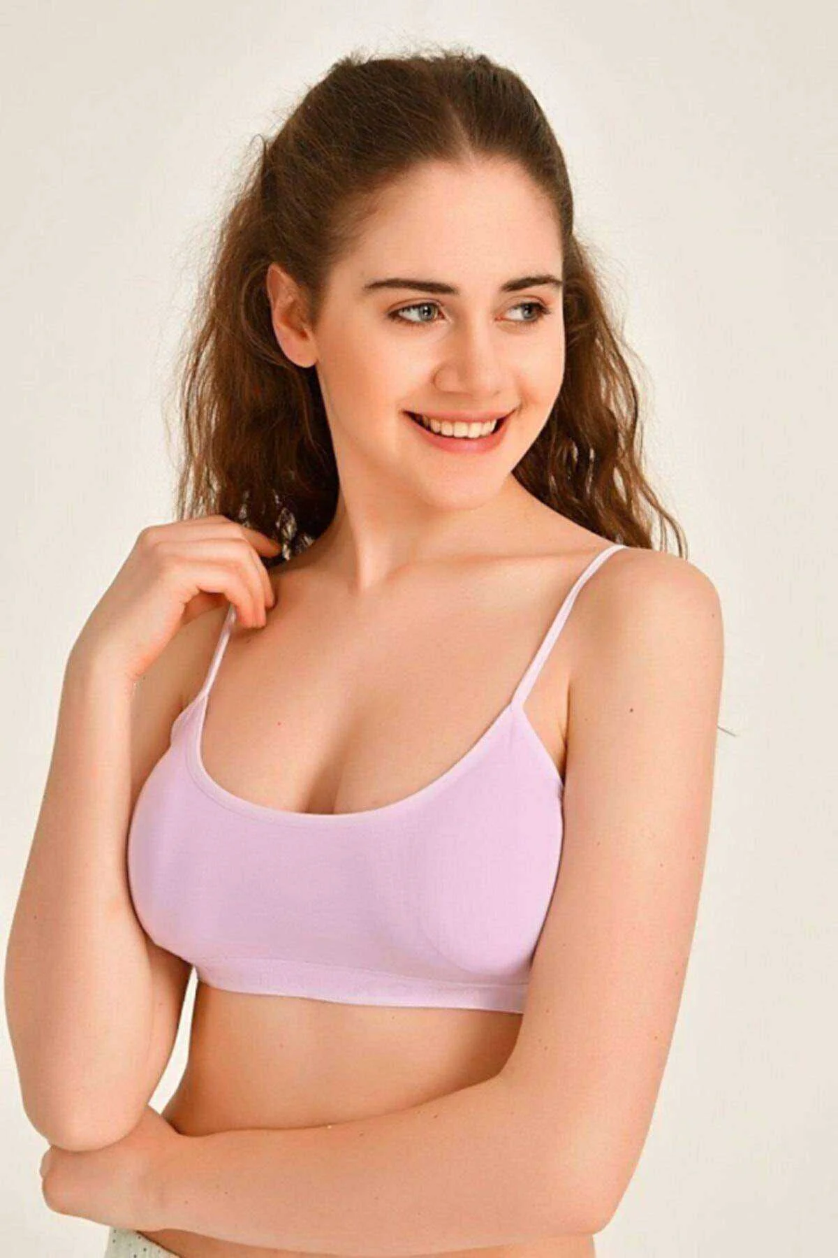 Pedli İp Askılı Krem ve Pembe Büstiyer 2 adet - Just Cheap Store Görsel 4