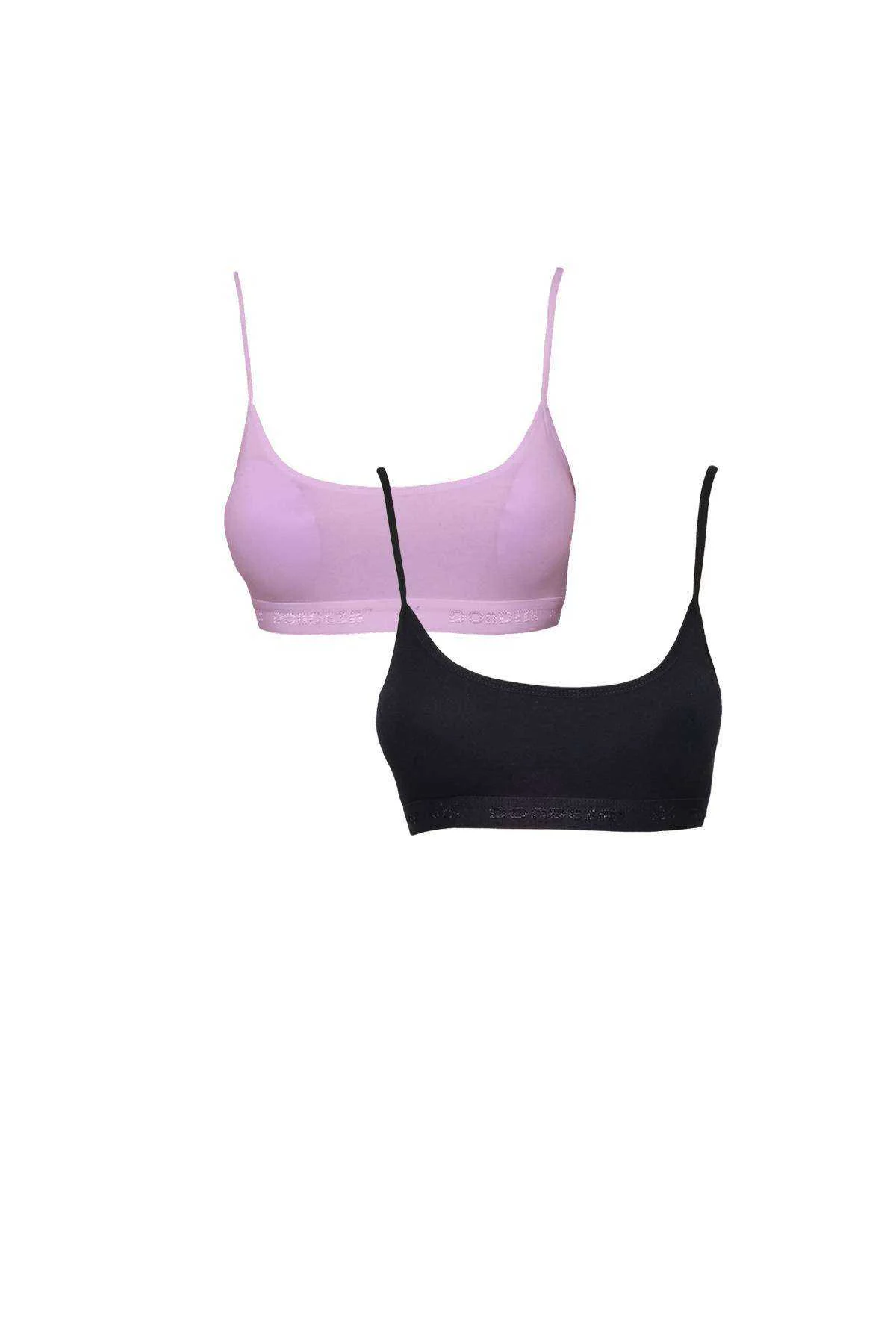 Pedli İp Askılı Pembe ve Siyah Büstiyer 2 adet - Just Cheap Store Görsel 2