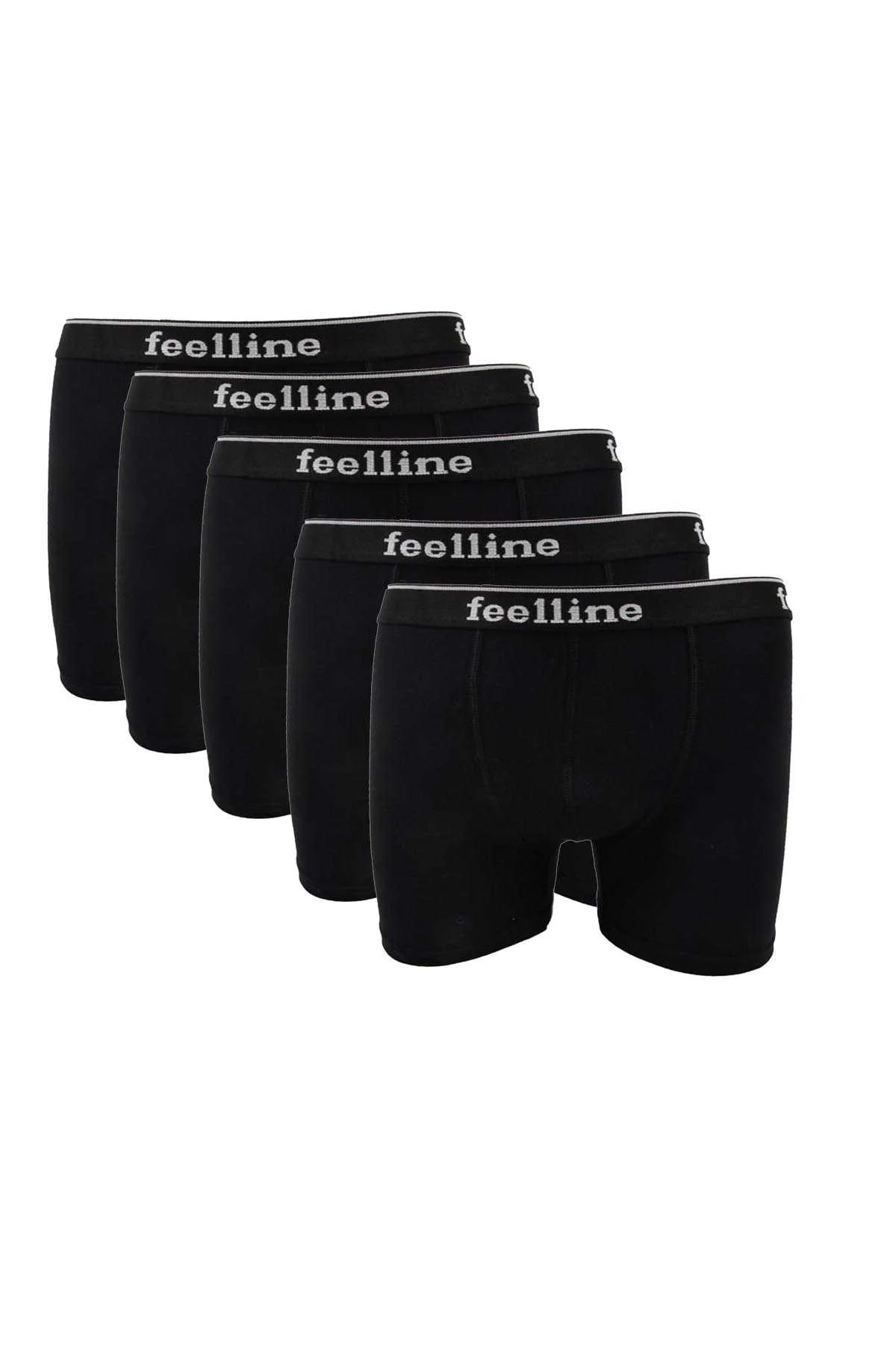 5 adet Feelline Siyah Pamuklu Doğal Likralı Erkek Boxer - Just Cheap Store Görsel 4