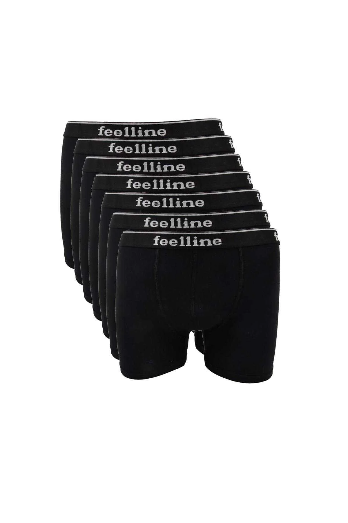 7 adet Feelline Siyah Pamuklu Doğal Likralı Erkek Boxer - Just Cheap Store Görsel 4