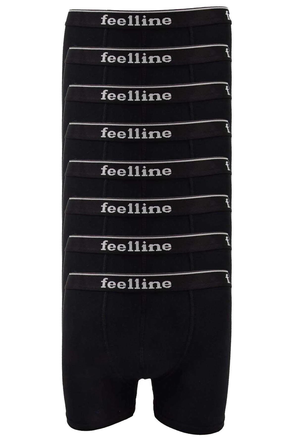 8 adet Feelline Siyah Pamuklu Doğal Likralı Erkek Boxer - Just Cheap Store Görsel 4