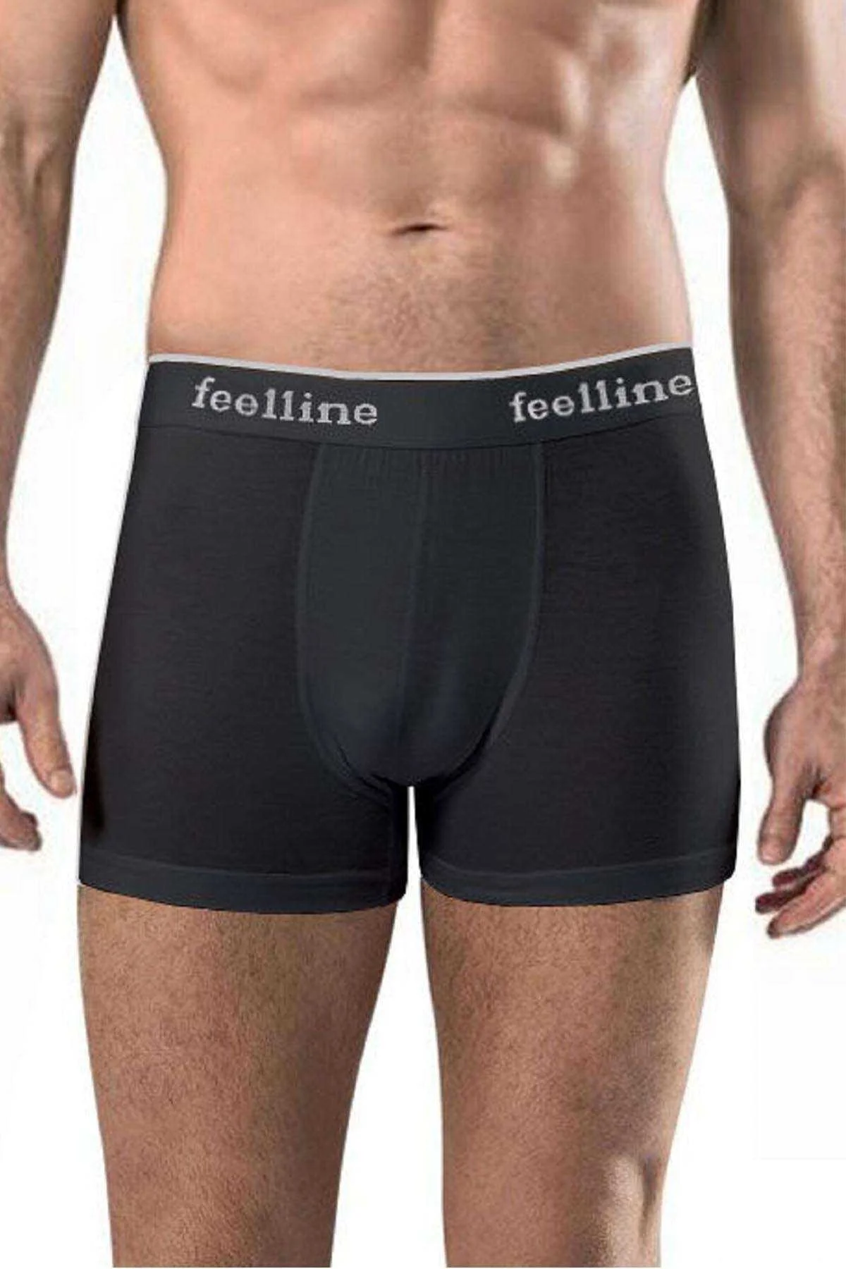 10 adet Feelline Siyah Pamuklu Doğal Likralı Erkek Boxer - Just Cheap Store Görsel 5