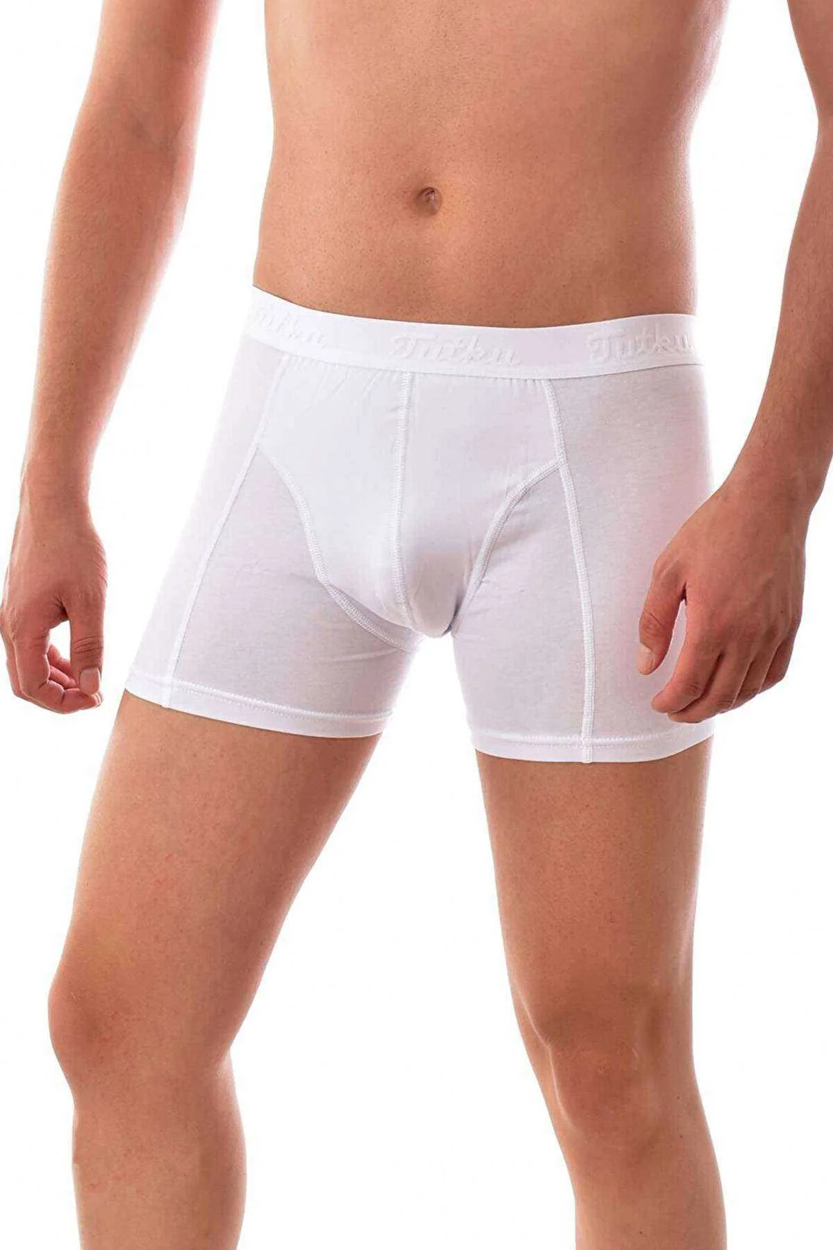 3 adet Tutku Likralı Erkek Beyaz Boxer 0114 - Just Cheap Store Görsel 5