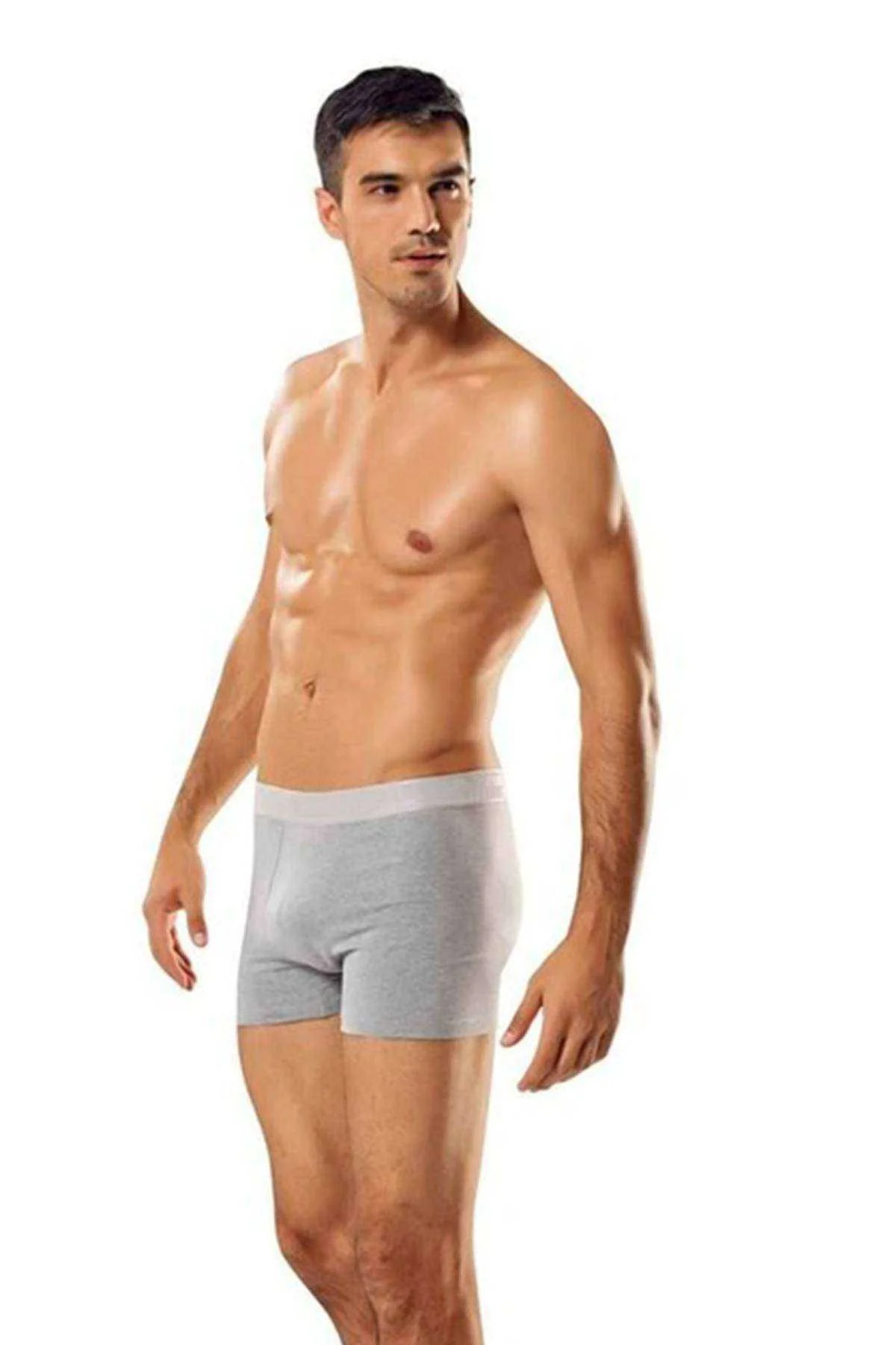 3 adet Tutku Likralı Erkek Gri Boxer 0114 - Just Cheap Store Görsel 2