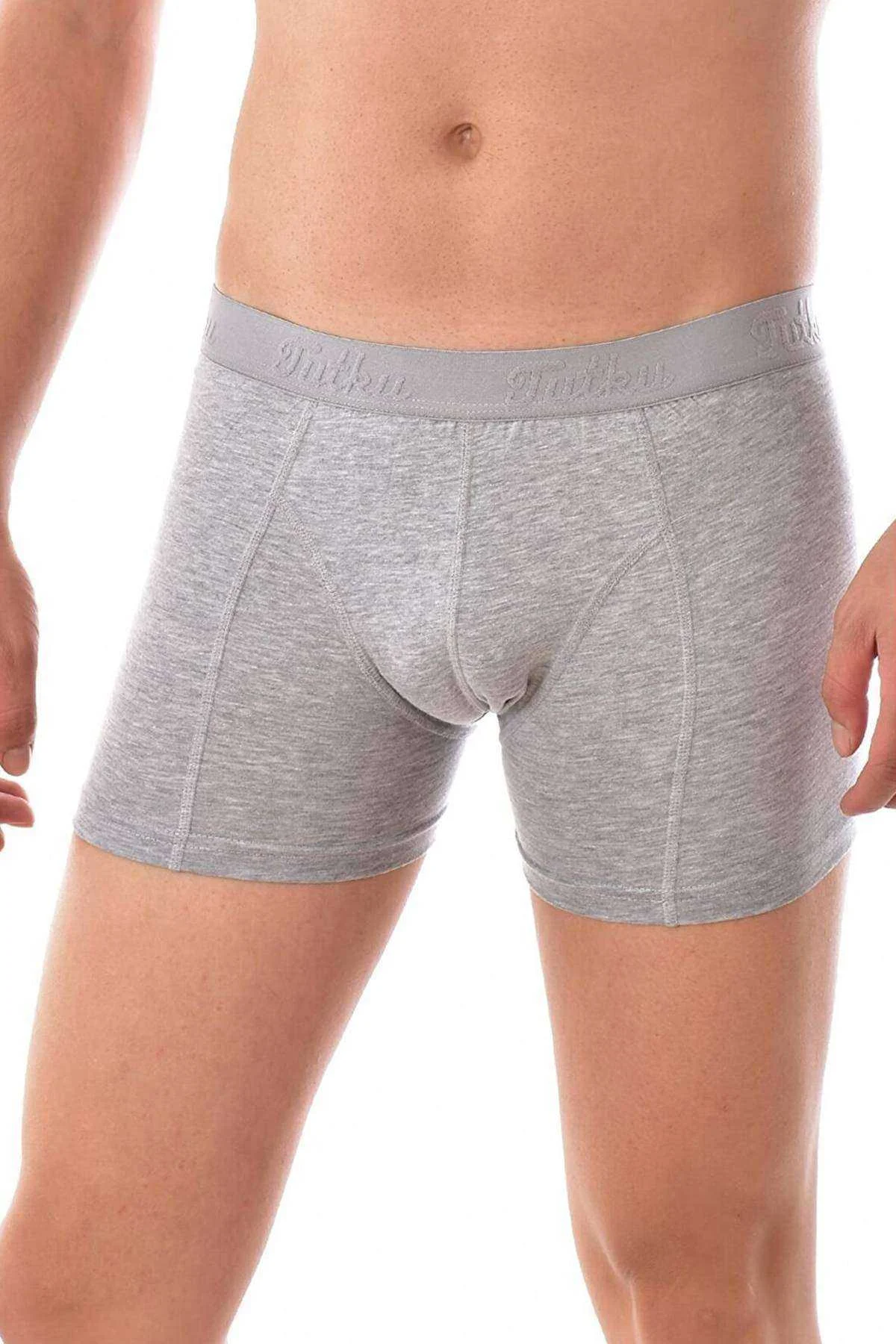 3 adet Tutku Likralı Erkek Gri Boxer 0114 - Just Cheap Store Görsel 5