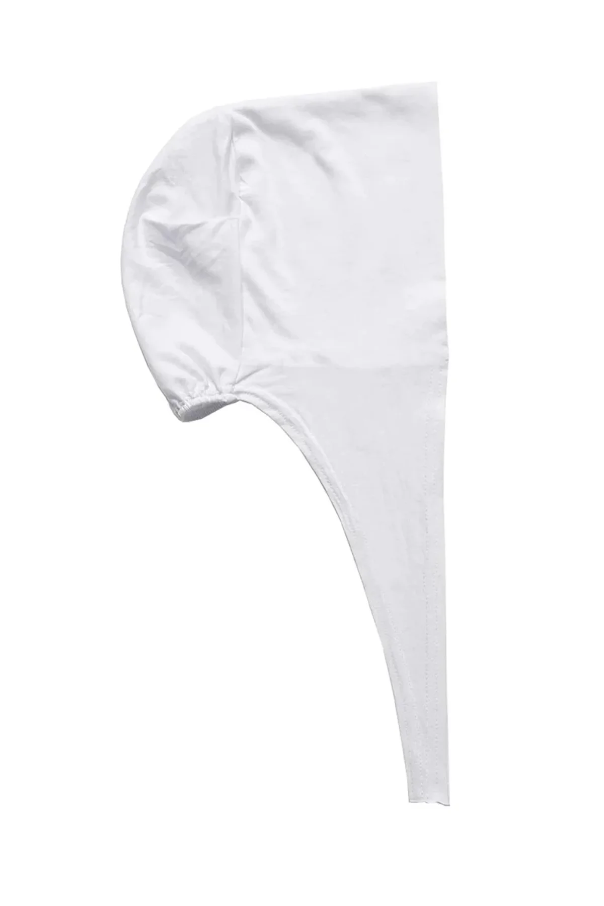 Tesettür Bone Bağcıklı Likralı Beyaz - Just Cheap Store Görsel 5